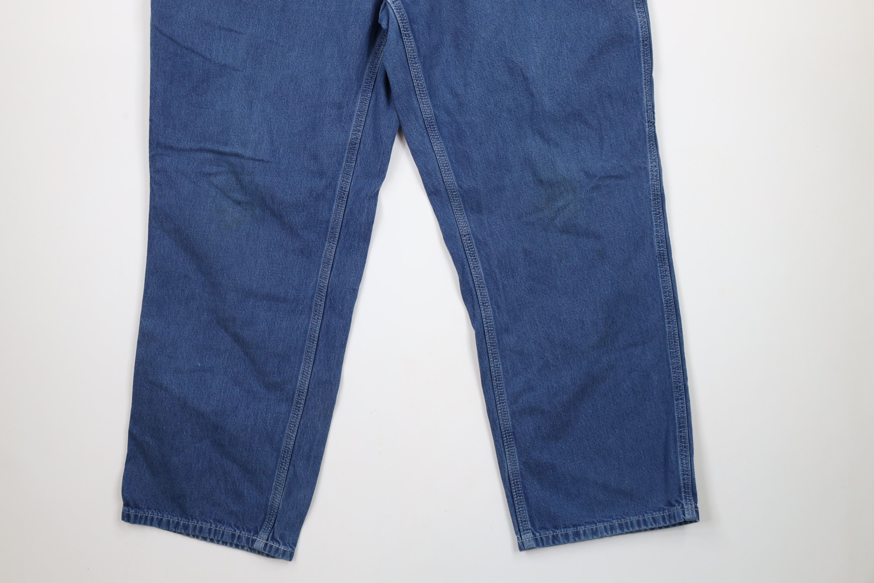 Carhartt × Vintage Vintage Carhartt Spell Out Wide Leg Dungaree Denim Jeans Size US 40 / EU 56 - 4 Thumbnail