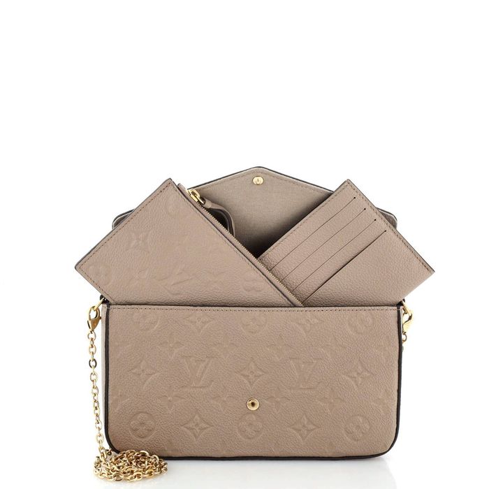 Louis Vuitton Monogram Empreinte Felicie Pochette - Neutrals