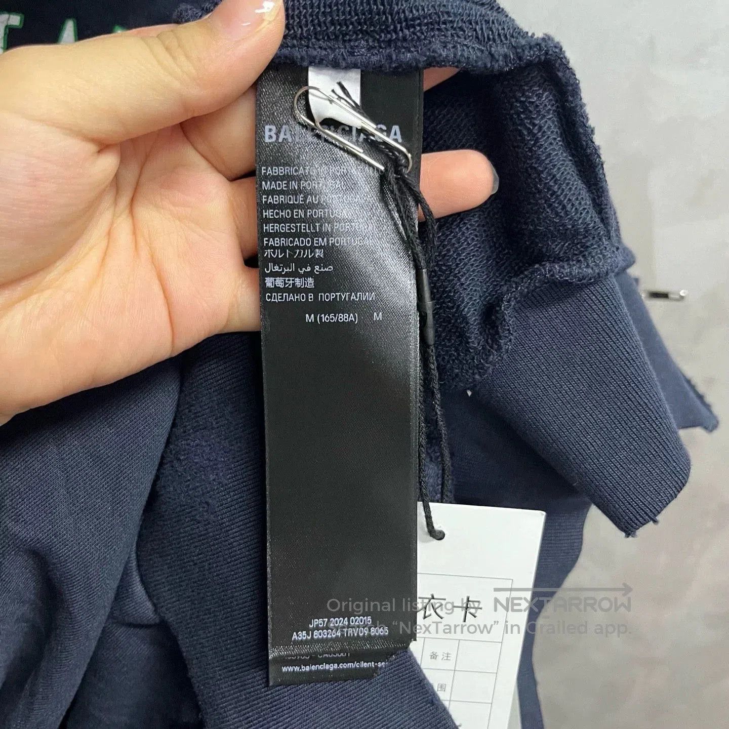 Balenciaga Balenciaga 2024 Blue Letter Print Zip Hoodie. Size US M / EU 48-50 / 2 - 2 Thumbnail