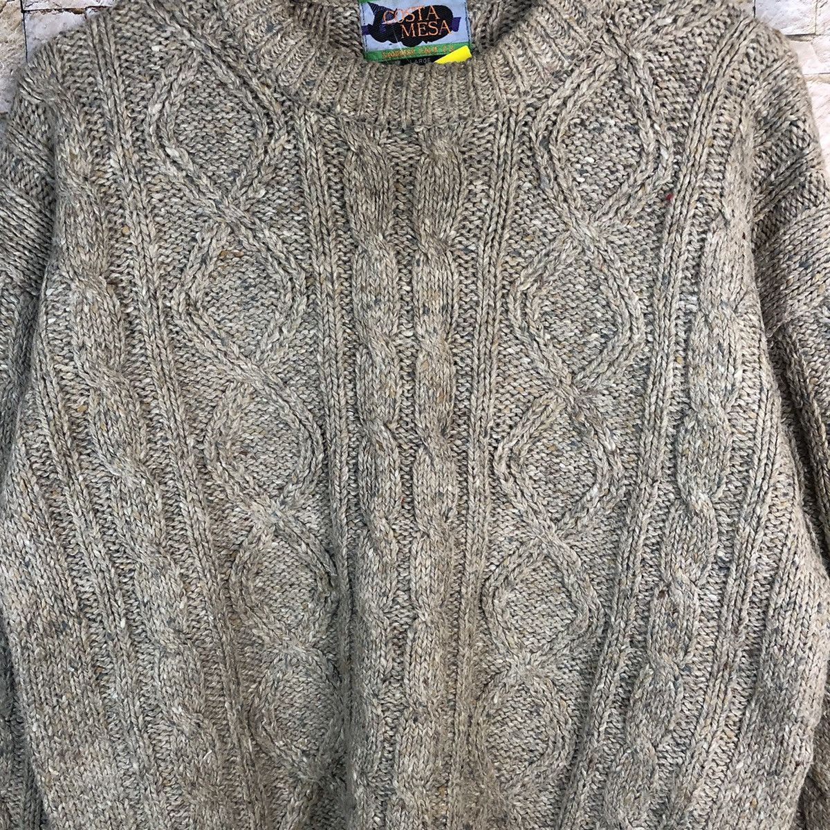 Aran Isles Knitwear × Japanese Brand × Vintage Costa Mesa Brown aran isle cable Knitwear #A779 Size US L / EU 52-54 / 3 - 9 Thumbnail