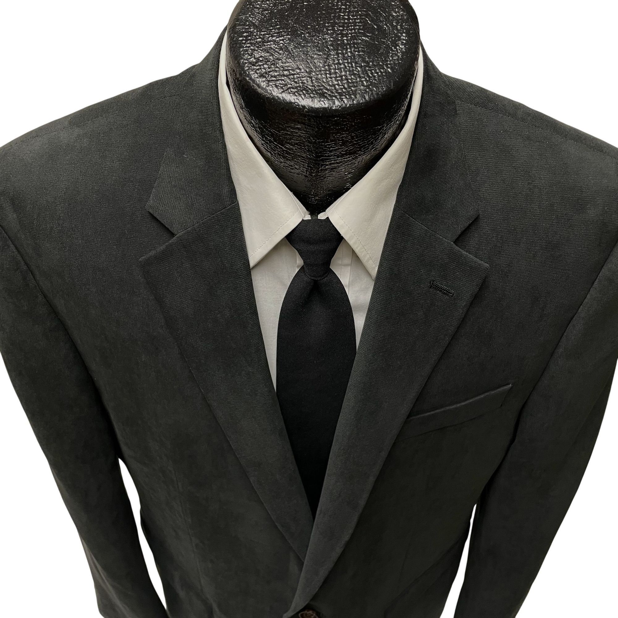 Ralph Lauren Ralph Lauren CHARCOAL Gray Sport Coat MICROFIBER Jacket Size 44L - 2 Thumbnail