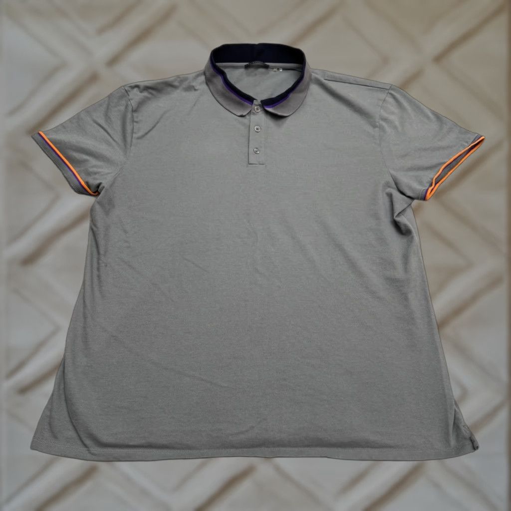 Vintage VINTAGE (no) Elie Tahari Cotton Tipped Polo Shirt Mens 2XL Gray Short Sleeve Casual Preppy Size US XXL / EU 58 / 5 - 1 Thumbnail