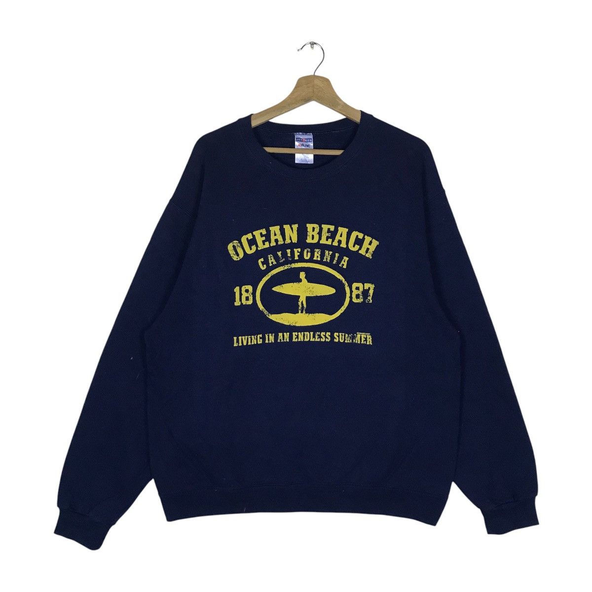 Jerzees Vintage Jerzees Ocean Beach California Pullover Jumper Size US L / EU 52-54 / 3 - 1 Thumbnail