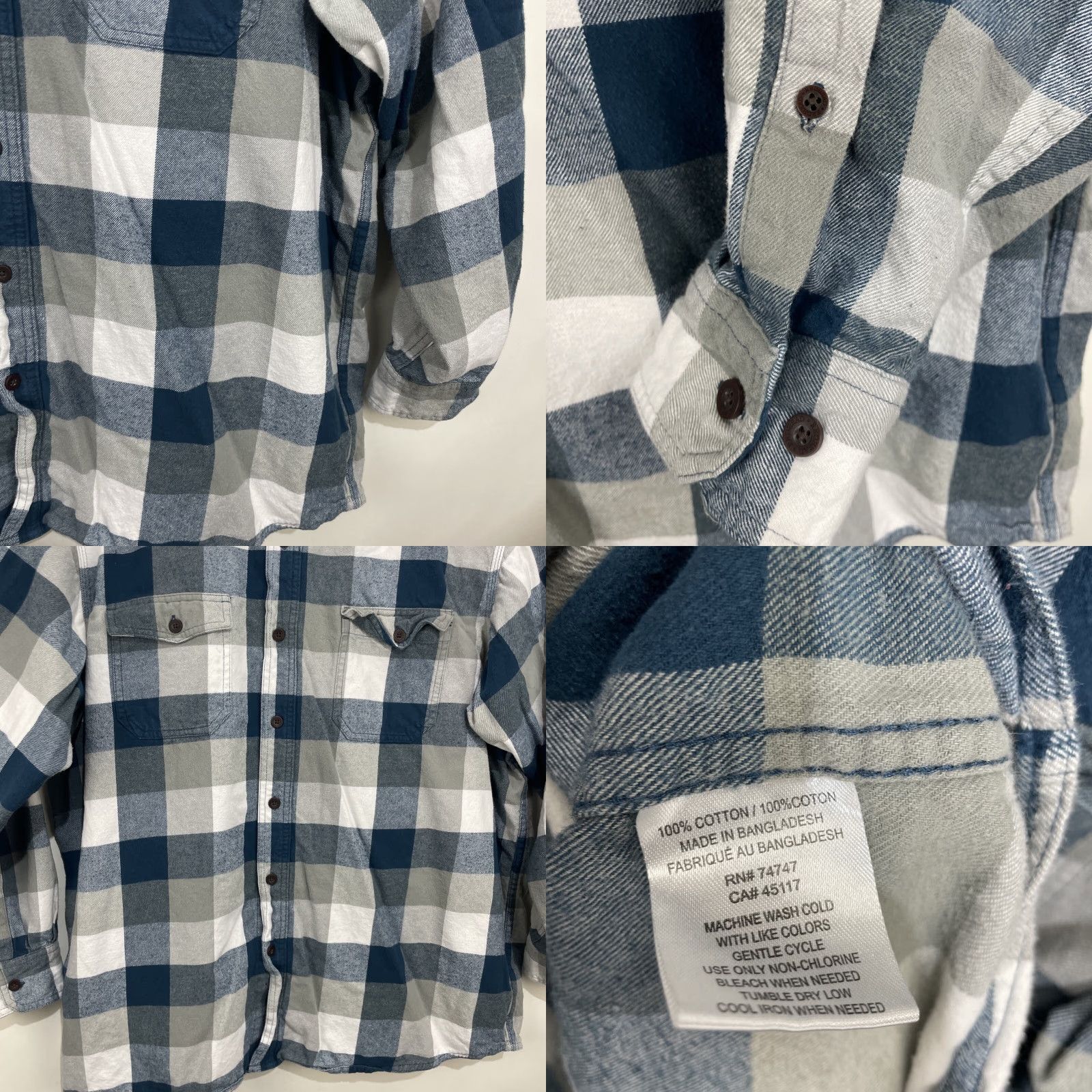 Vintage RedHead Flannel Shirt Mens 2XL Blue Plaid Casual Long Sleeve Button Up Shirt Size US XXL / EU 58 / 5 - 8 Thumbnail