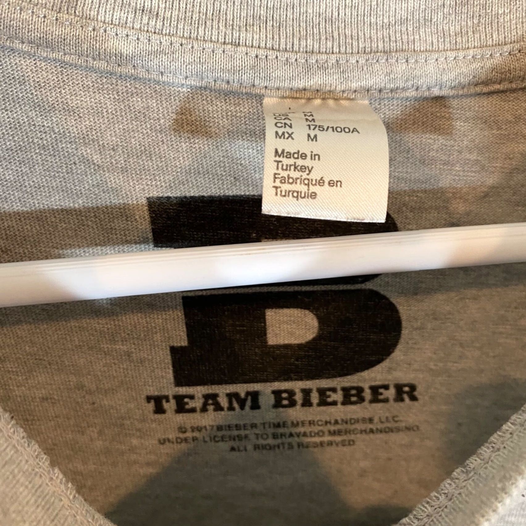 Vintage Justin Bieber Stadium Tour Shirt Mens Medium Gray 2017 Long Sleeve Graphic Size US M / EU 48-50 / 2 - 3 Thumbnail