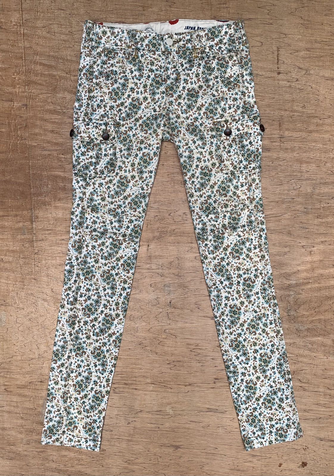 Japanese Brand Betty Smith Origin Is Kojima Streching Fullprint Cargo Pant Size 29" - 5 Thumbnail