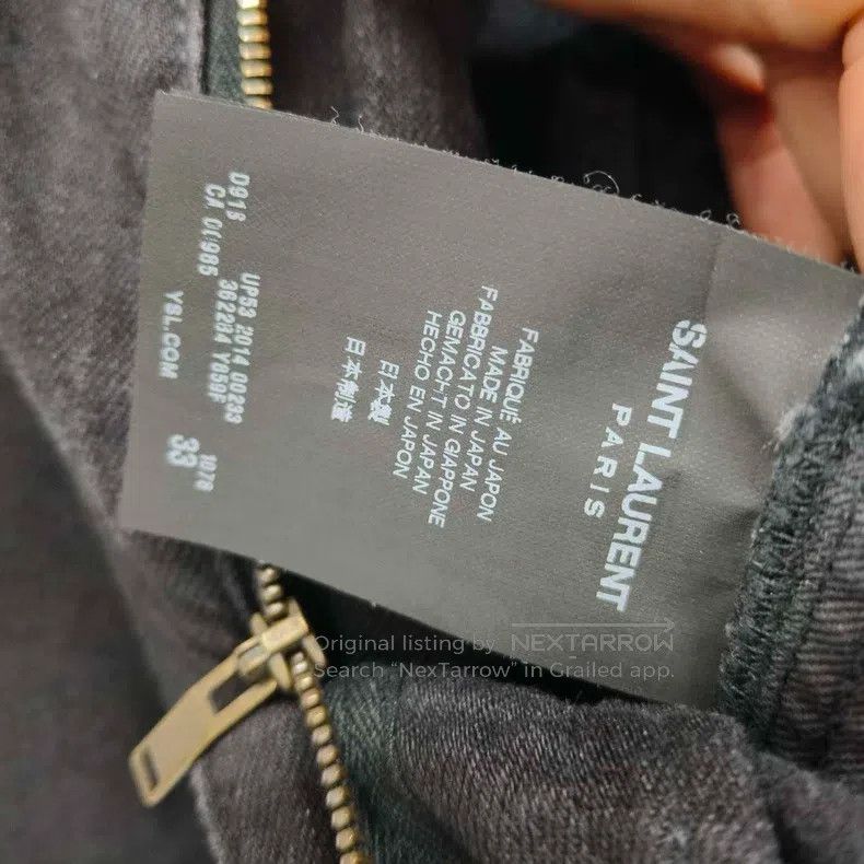 Saint Laurent Paris Saint Laurent Paris Men's Denim Jeans Size US 33 - 4 Thumbnail