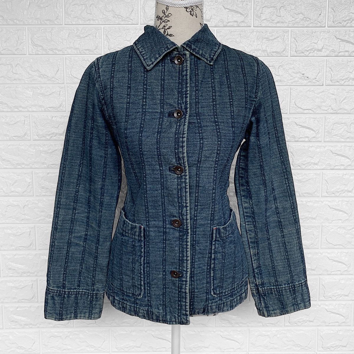 Indigo × Japanese Brand Vert Dense Blue Denim Jacket Japanese Brand Size S / US 4 / IT 40 - 1 Thumbnail