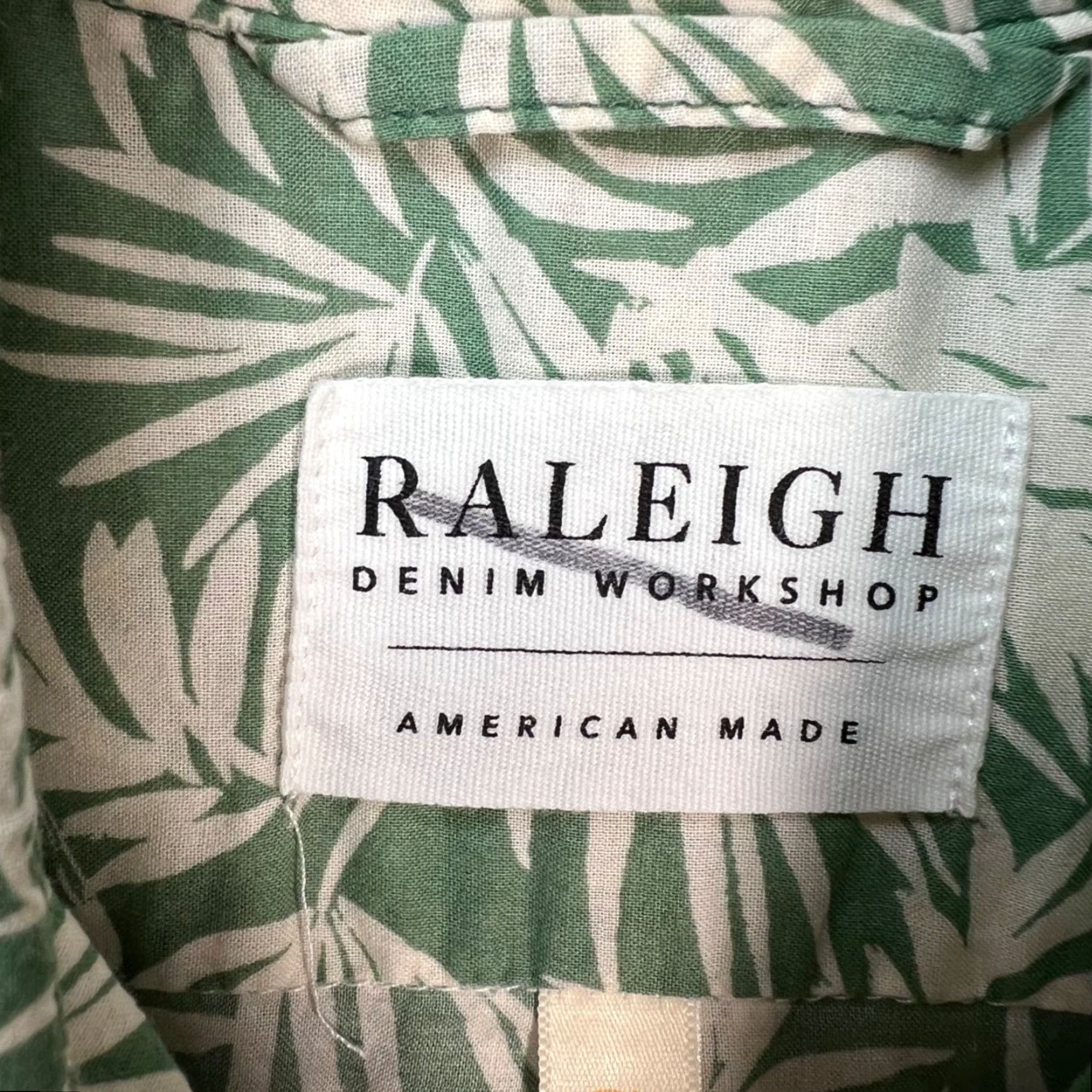 Raleigh Denim Raleigh Denim Workshop Mens Size Small Green Palm Leaf Print Button-Up Shirt Size US S / EU 44-46 / 1 - 3 Thumbnail