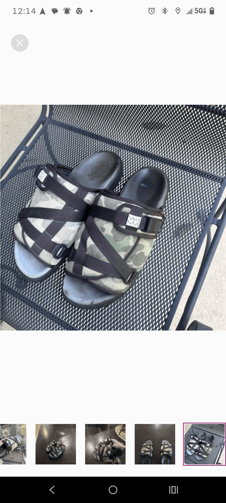 Visvim Visvim christo camo slides size XL 8 in Japan handcrafted XL Size US 12 / EU 45 - 6 Thumbnail