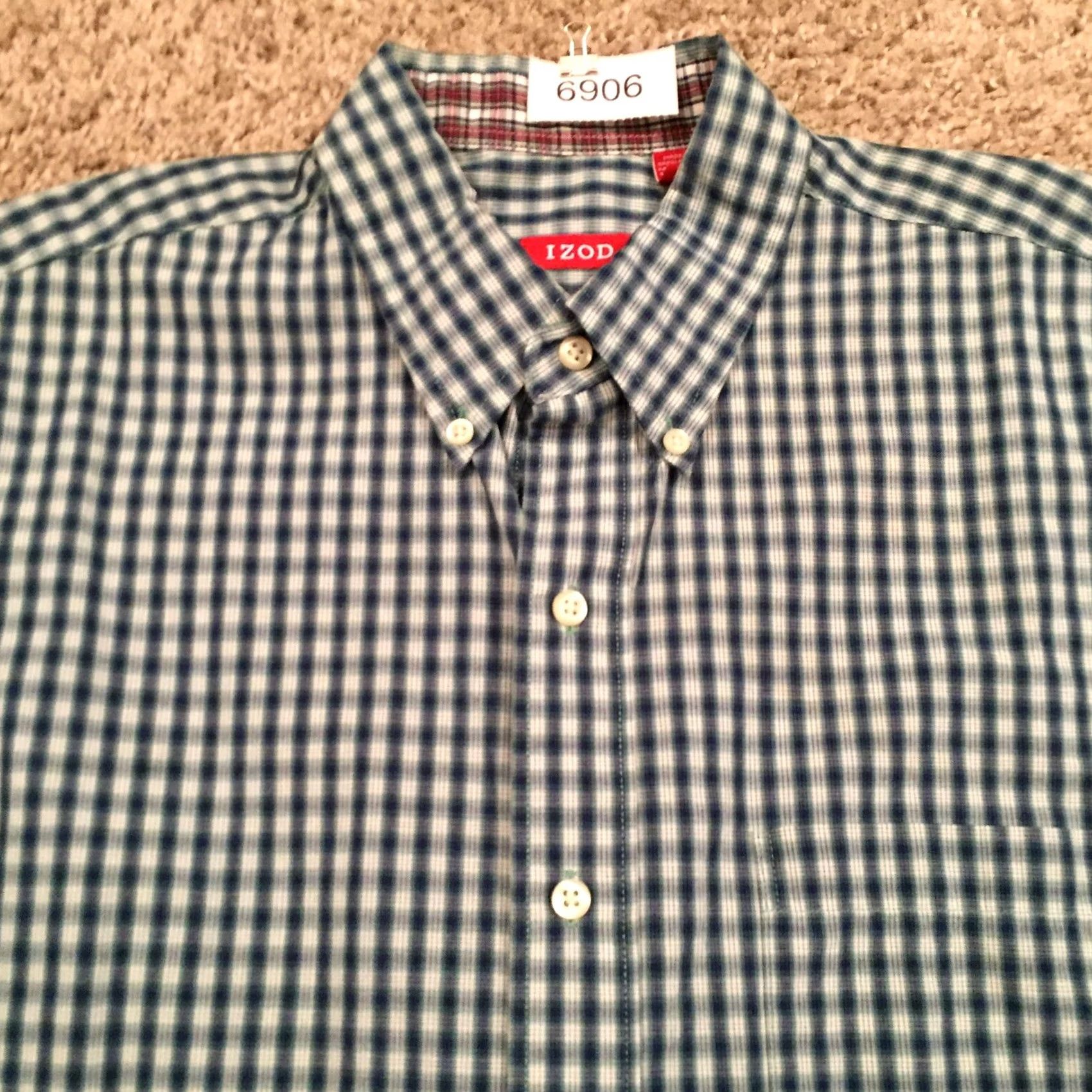 Izod Izod Shirt Mens Large Blue Plaid Long Sleeve Button Up Size US L / EU 52-54 / 3 - 3 Thumbnail