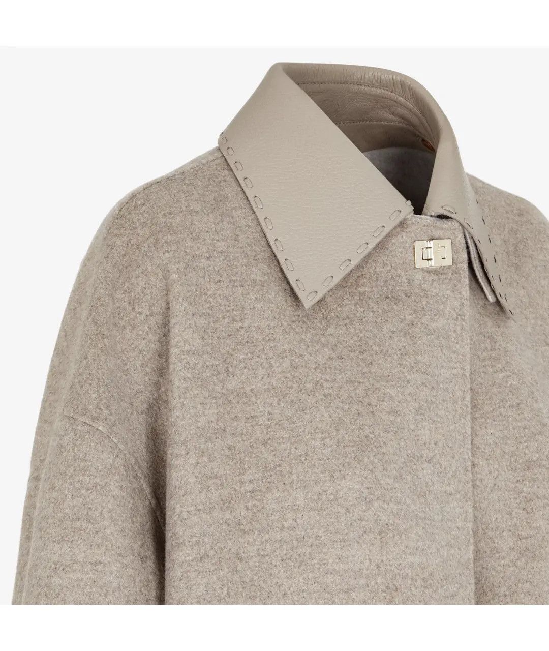 Fendi o1B3y1r0326 Overcoat in Beige Size L / US 10 / IT 46 - 4 Thumbnail