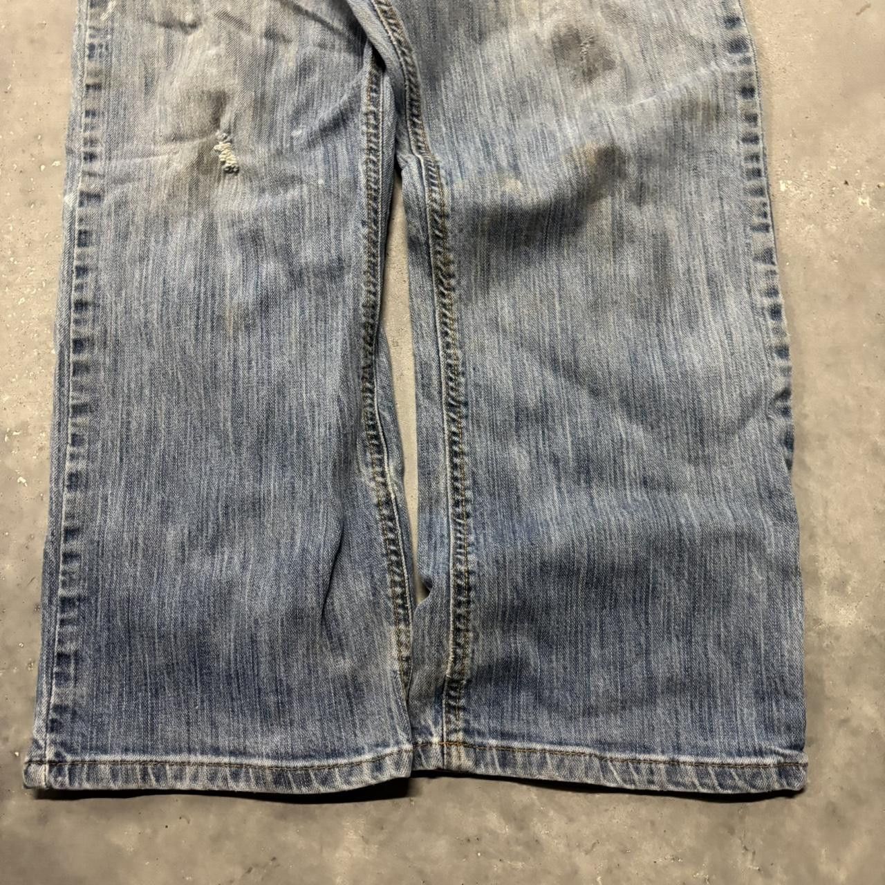 Japanese Brand × Vintage Crazy Vintage Y2K/2000s Grunge Faded Light Wash Denim Jeans! Size US 36 / EU 52 - 6 Thumbnail