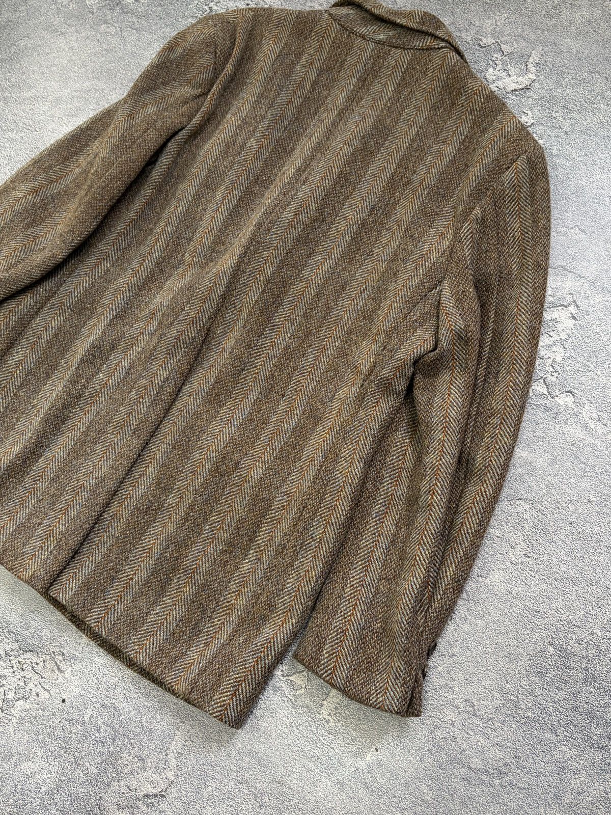 Harris Tweed Rare Vintage 60s Harris Tweed Herringbone Wool Blazer 44 Size 44R - 18 Thumbnail