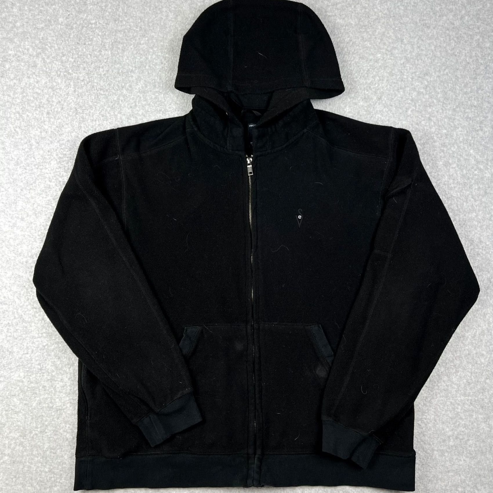 Vintage SCOTTeVEST Hoodie Fleece Full Zip Sweatshirt Jacket Large Mens Black Tec Travel Size US L / EU 52-54 / 3 - 2 Thumbnail