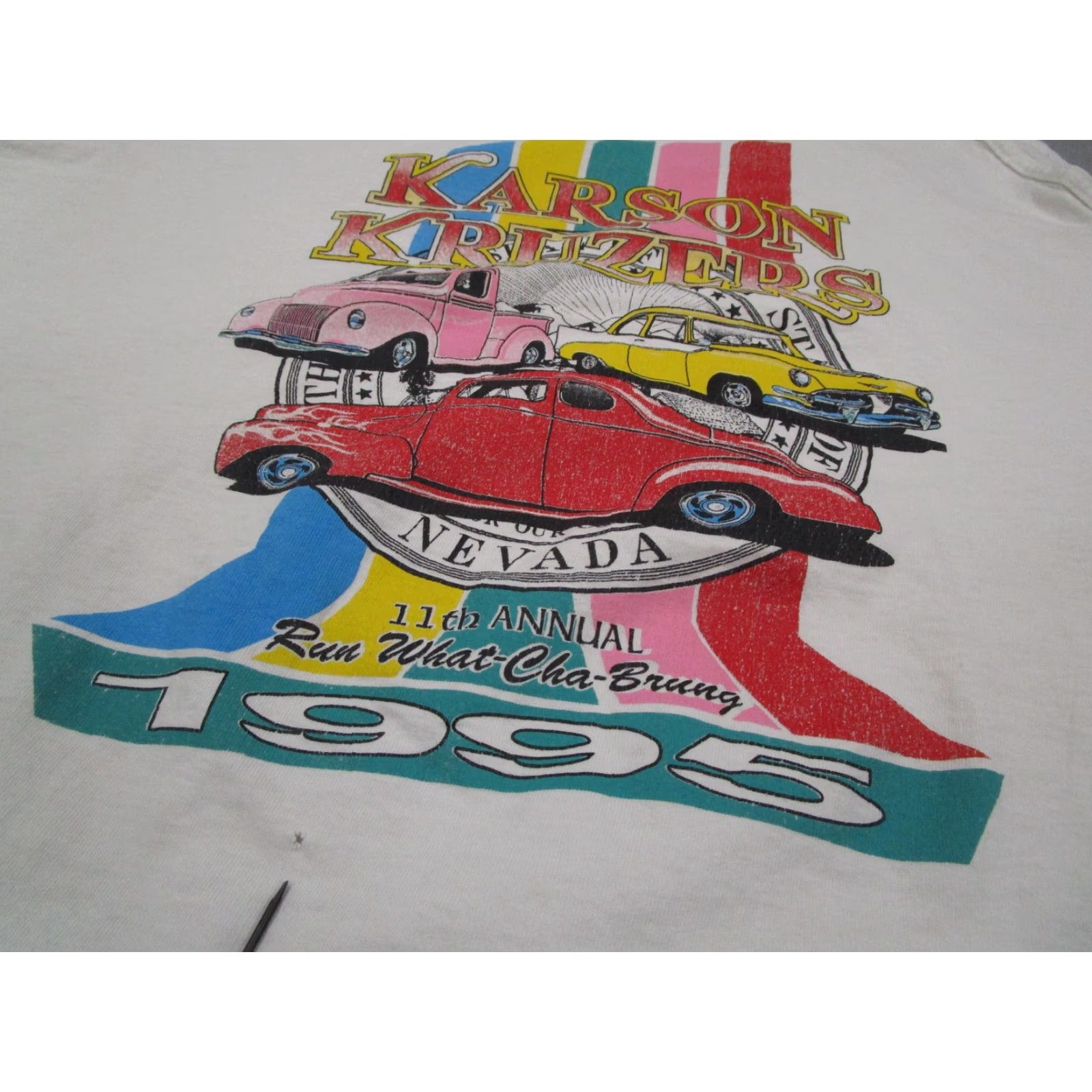 Vintage VINTAGE Oneita Karson Kruzers Shirt Mens 2XL White Tank Top Car Show Hot Rod 90s Graphic Print Sleeveless Crew Neck Vintage Cars Mens Size US XXL / EU 58 / 5 - 3 Thumbnail