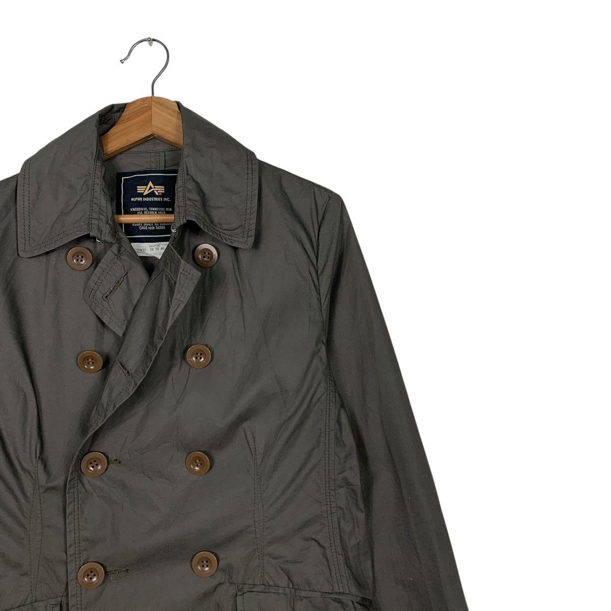 Alpha Industries ALPHA INDUSTRIES Double Breasted Light Coat #1828-C27 Size US M / EU 48-50 / 2 - 5 Thumbnail