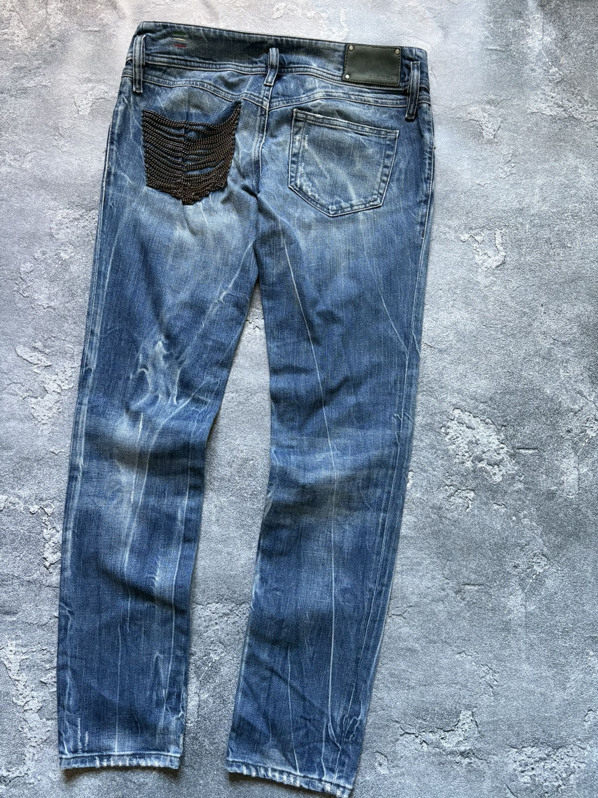 Diesel Vintage Diesel Matic Washed Faded Distressed Y2K Jeans Size 28" / US 6 / IT 42 - 4 Thumbnail