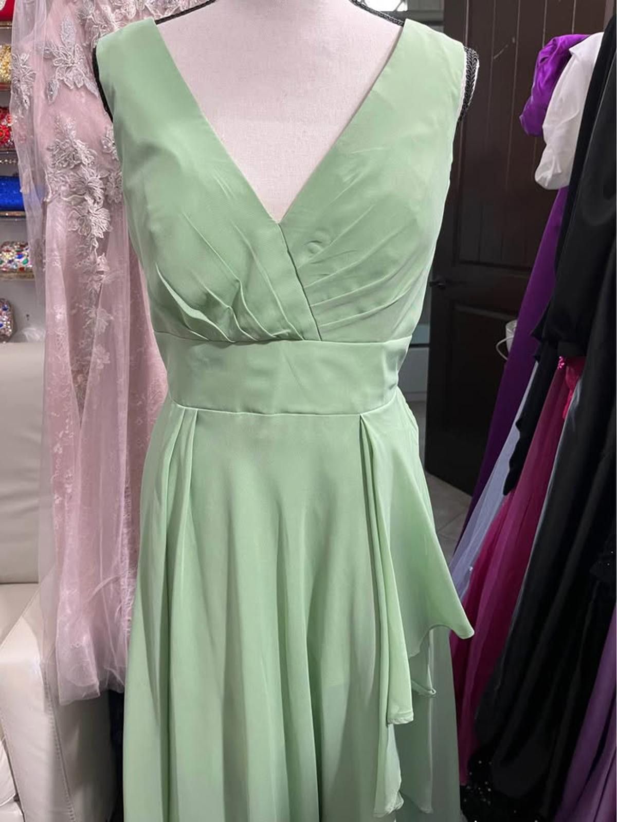 Other Seafoam green chiffon gown with corset back Size M / US 6-8 / IT 42-44 - 2 Thumbnail