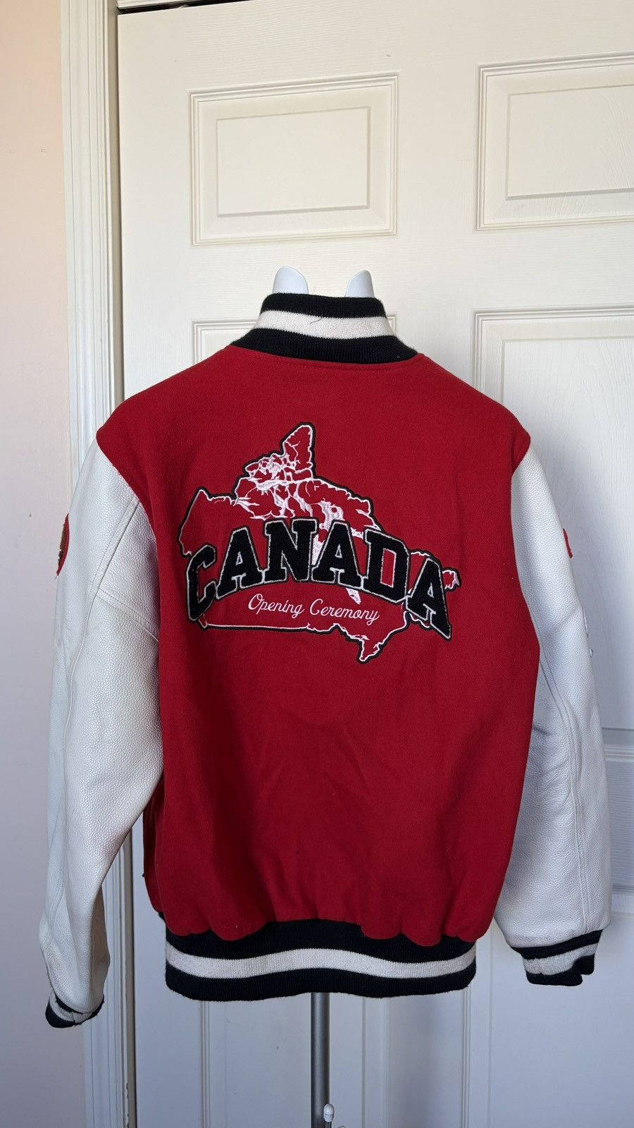 Opening Ceremony Opening Ceremony Varsity Jacket Red Leather Canada Size US L / EU 52-54 / 3 - 3 Thumbnail