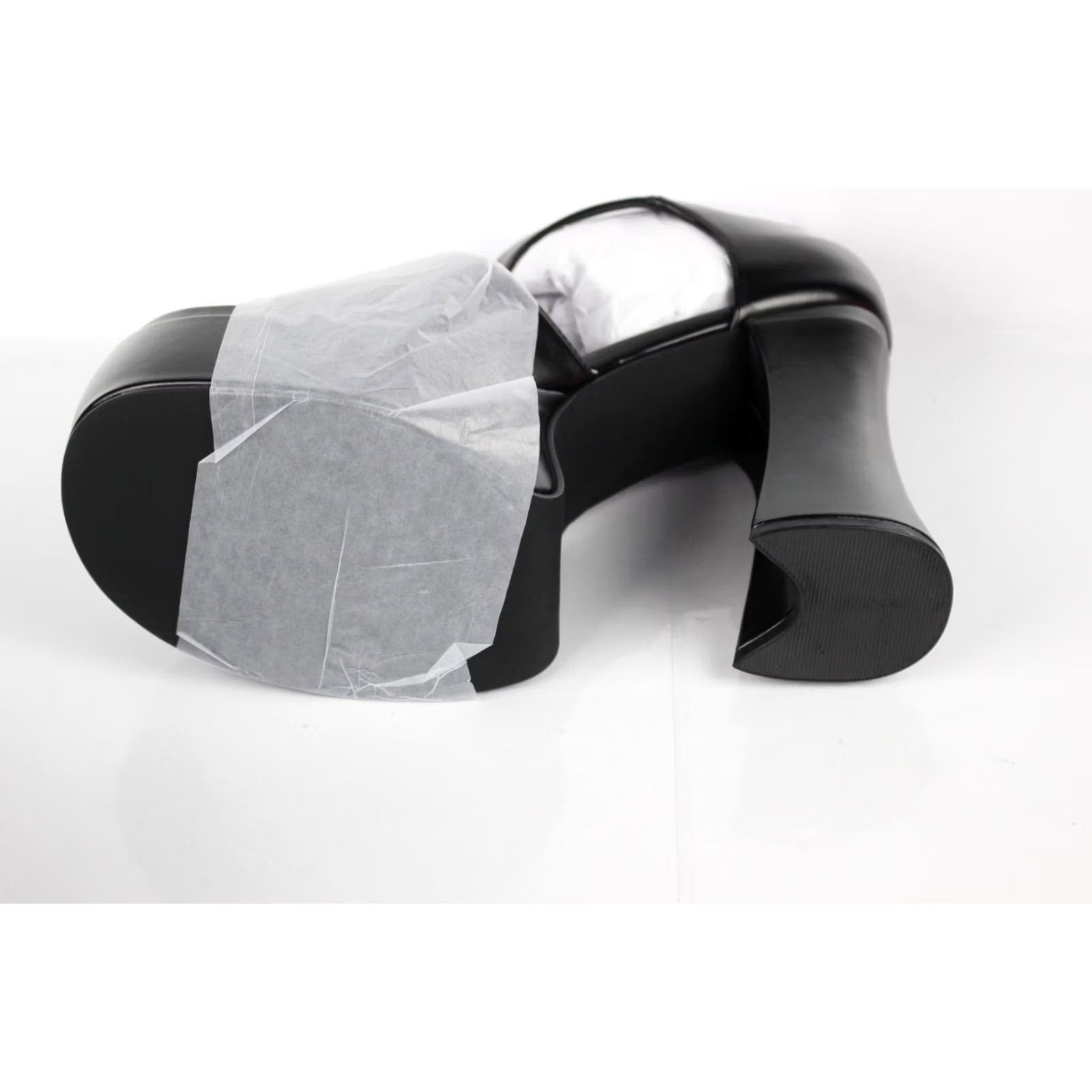 Dolls Kill Dolls Kill Sugar Thrillz Pistol 2 Platform Heel Sandals Size 10 M Black ST24-051 Size US 10 / IT 40 - 5 Thumbnail