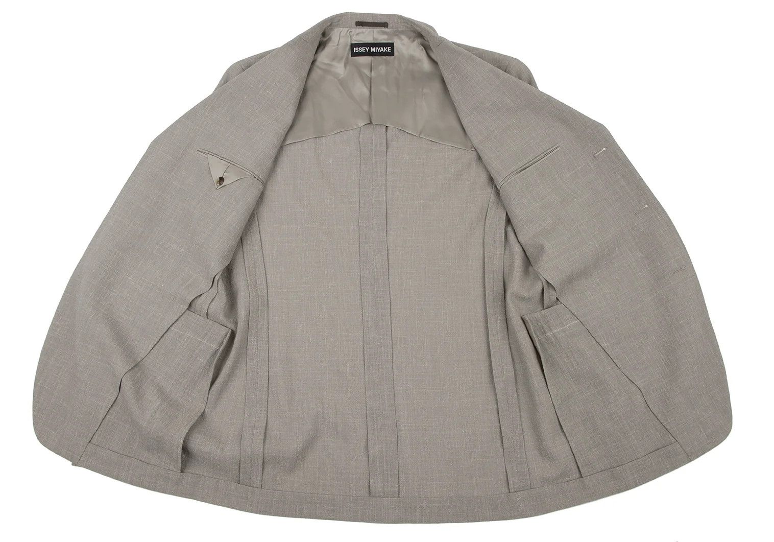 Issey Miyake Wool Linen 3-Button Jacket in Gray Size 4 Size US XL / EU 56 / 4 - 11 Thumbnail