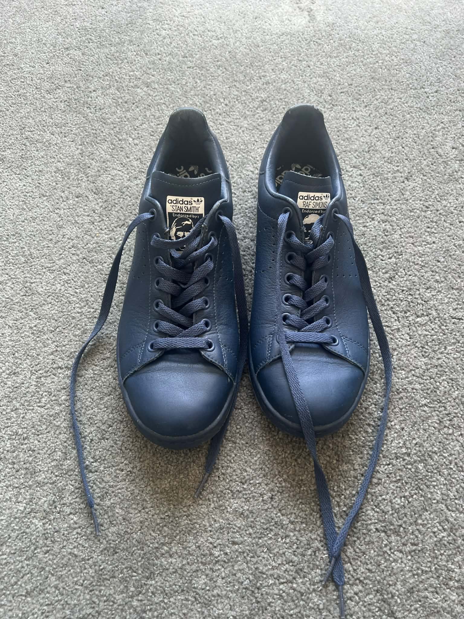 Adidas × Raf Simons Raf Simons x Adidas Stan Smith Navy Blue Size US 9 / EU 42 - 1 Thumbnail