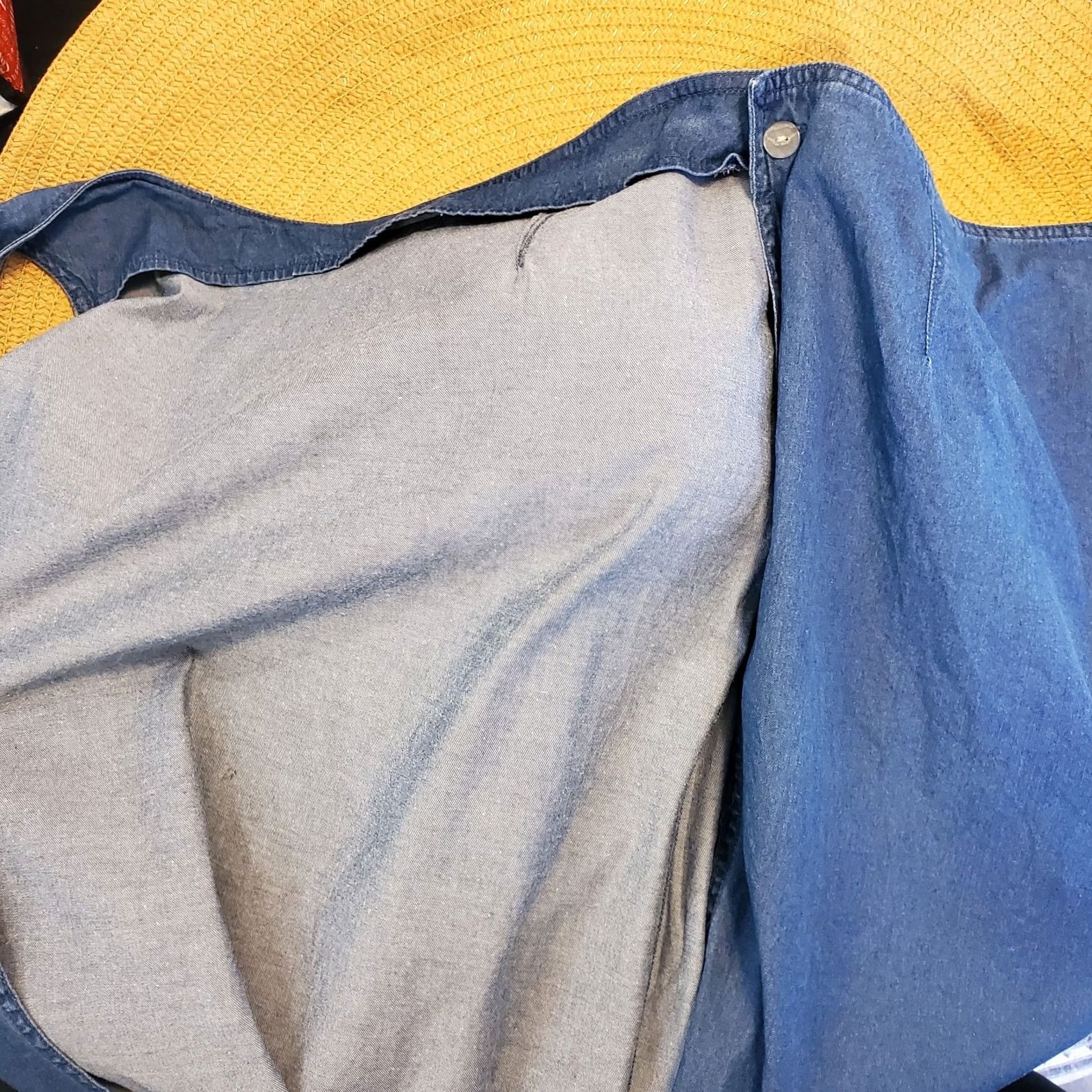 Denime VINTAGE Marsh Landing Denim Wrap Maxi Skirt 12 Blue Tie Side Cowgirl Popular All Seasons Summer Spring Fall Womens Size 34" / US 12 / IT 48 - 7 Thumbnail