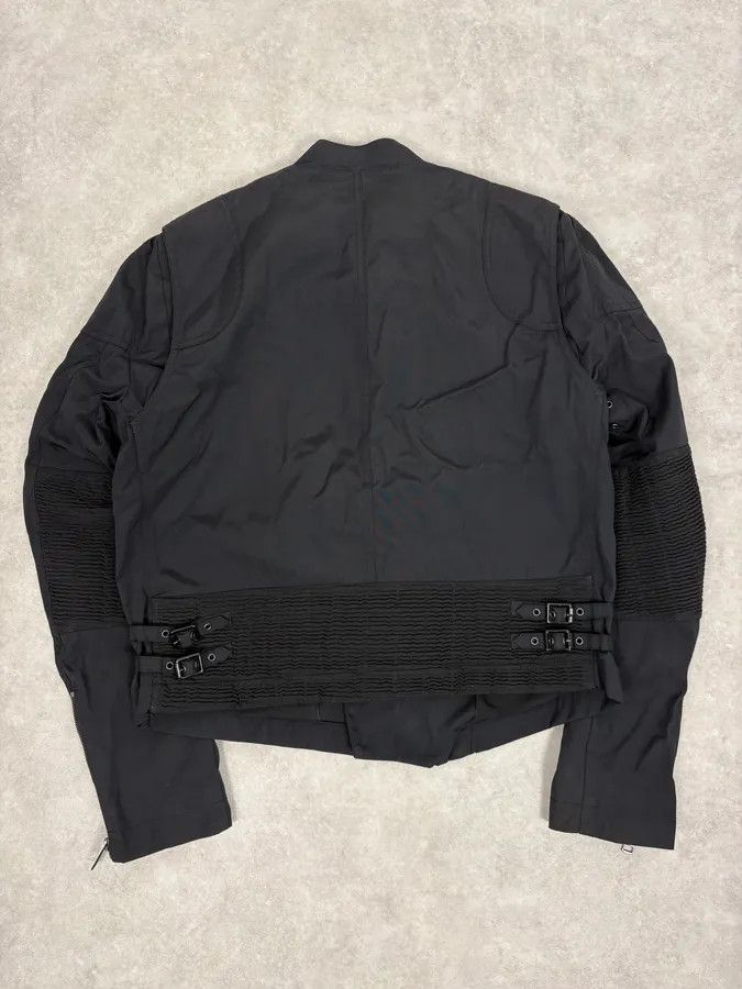 Burberry 2000s Burberry Black Asymmetrical Nylon Biker Jacket Size US M / EU 48-50 / 2 - 6 Thumbnail