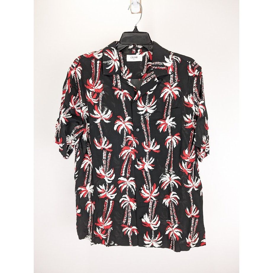 Celine o1rshd1 Chemise Hawaii Toile Shirt in Multicolor Size US XS / EU 42 / 0 - 1 Thumbnail