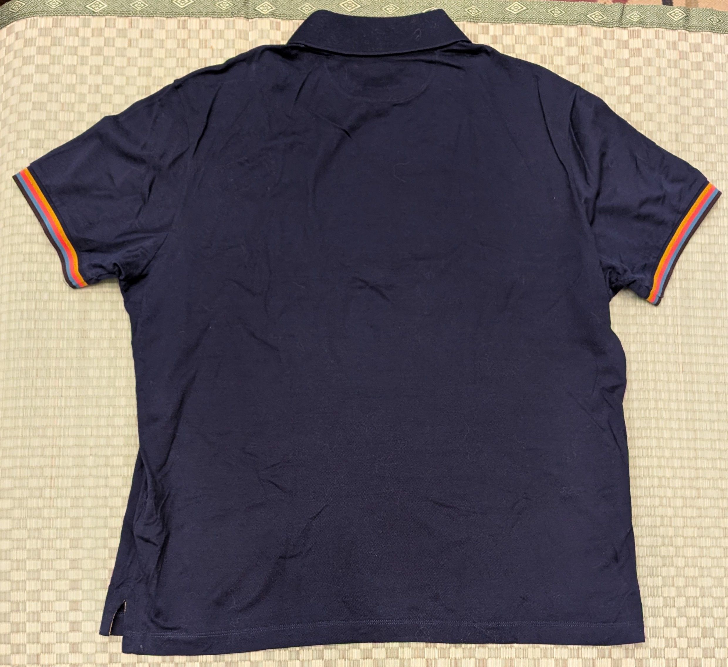 Paul Smith Paul Smith Rainbow Stripe Polo Dark Navy Made in Italy Size US XL / EU 56 / 4 - 2 Thumbnail