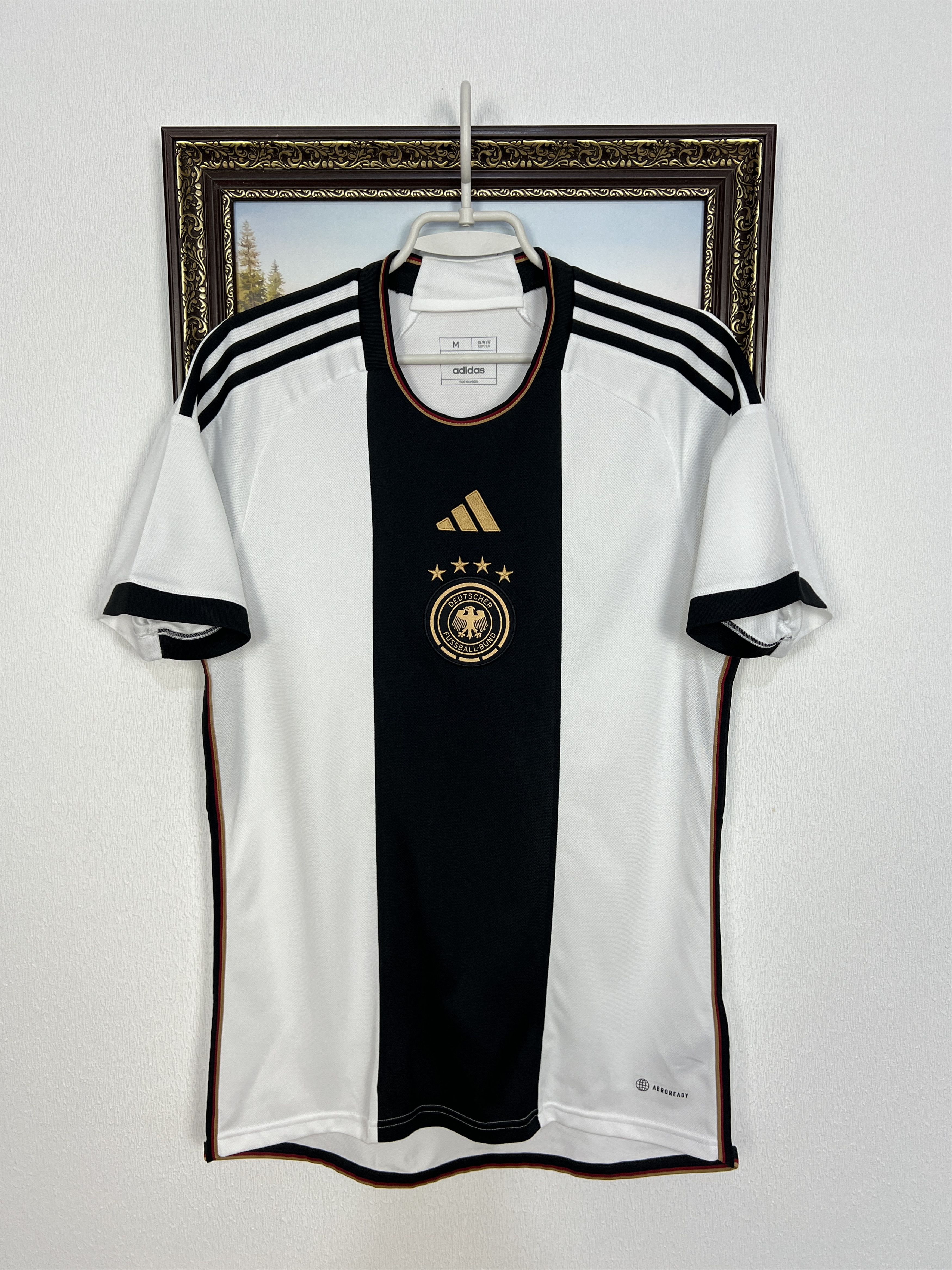 Adidas Germany Home football shirt 2022 Soccer Jersey Trikot Rare Size US M / EU 48-50 / 2 - 1 Thumbnail