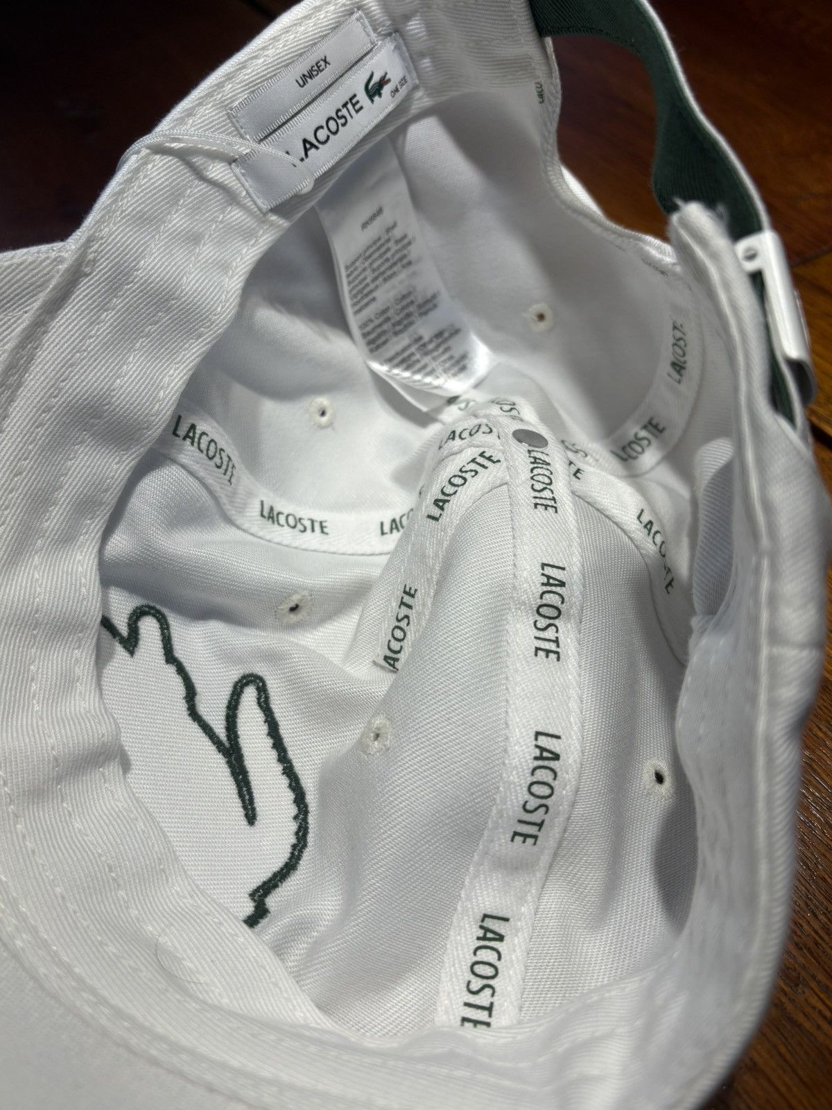 Lacoste Lacoste Crocodile Patch Hat (white) Size ONE SIZE - 3 Thumbnail