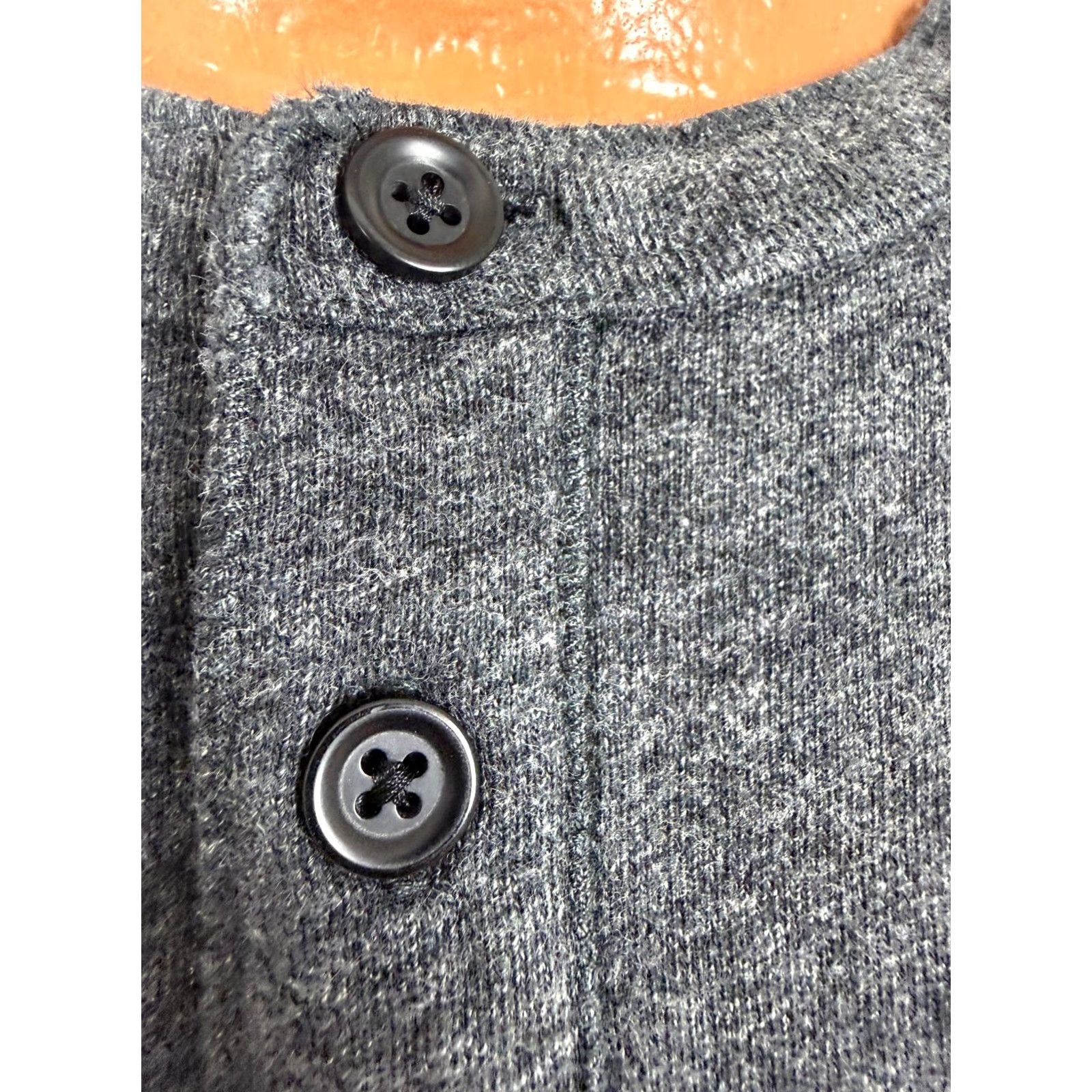 Gap Gap Henley Shirt Men Medium Minimal Heather Charcoal Cotton Outdoors Long Sleeve Size US M / EU 48-50 / 2 - 4 Thumbnail