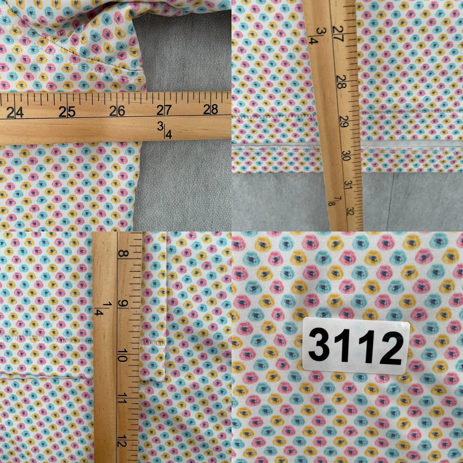 Peter Millar Peter Millar Shirt Polo Adult XL White All Over Print Golf Logo The Founders Club Mens XL Polo Shirt Size US XL / EU 56 / 4 - 8 Thumbnail