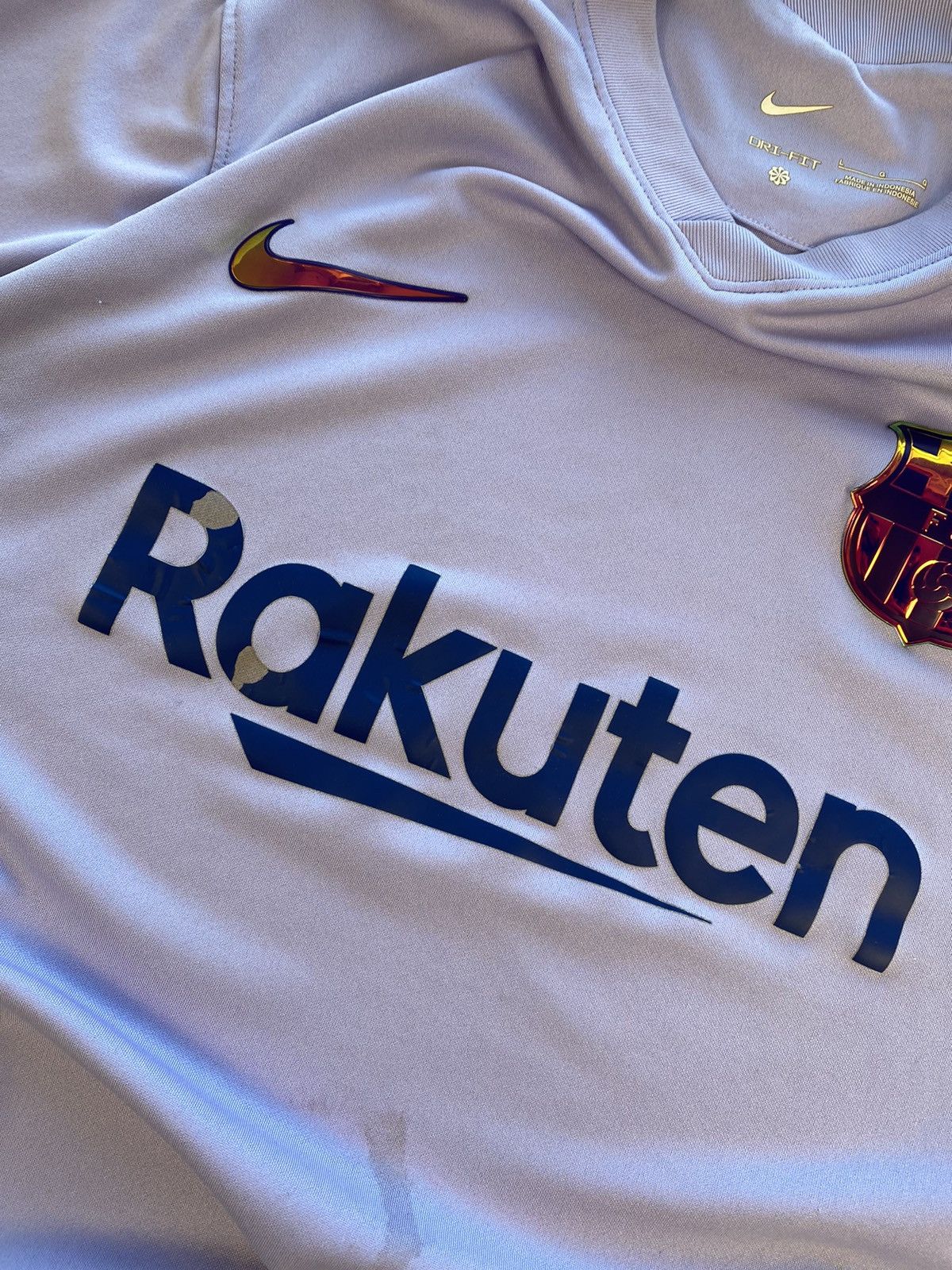 Nike × Vintage Rare Nike FC Barselona 2021/2022 Away Soccer Jersey Size US L / EU 52-54 / 3 - 7 Thumbnail