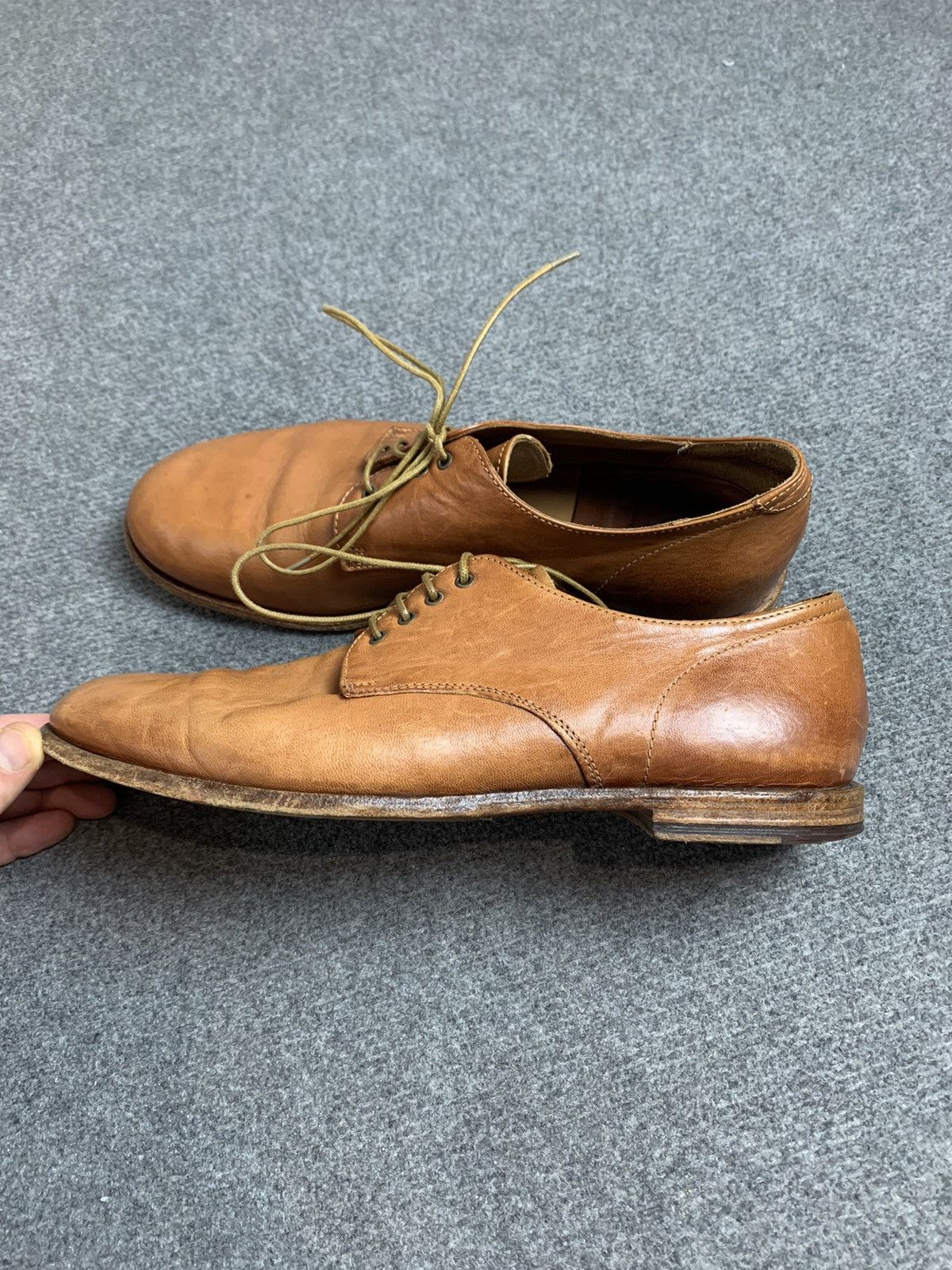 image of Moma Leather Shoes in Brown, Men's (Size 9)