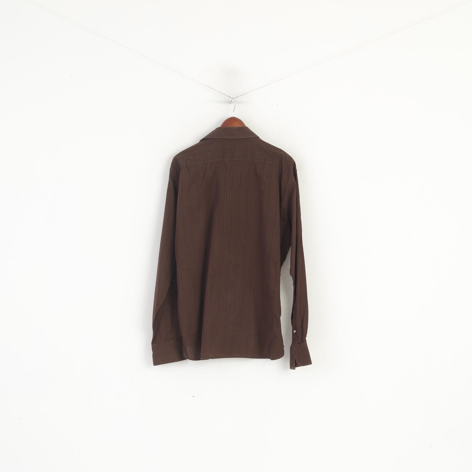 Ted Baker Ted Baker London Men 6 XL Casual Shirt Brown Shiny 6405 Size US XL / EU 56 / 4 - 7 Thumbnail