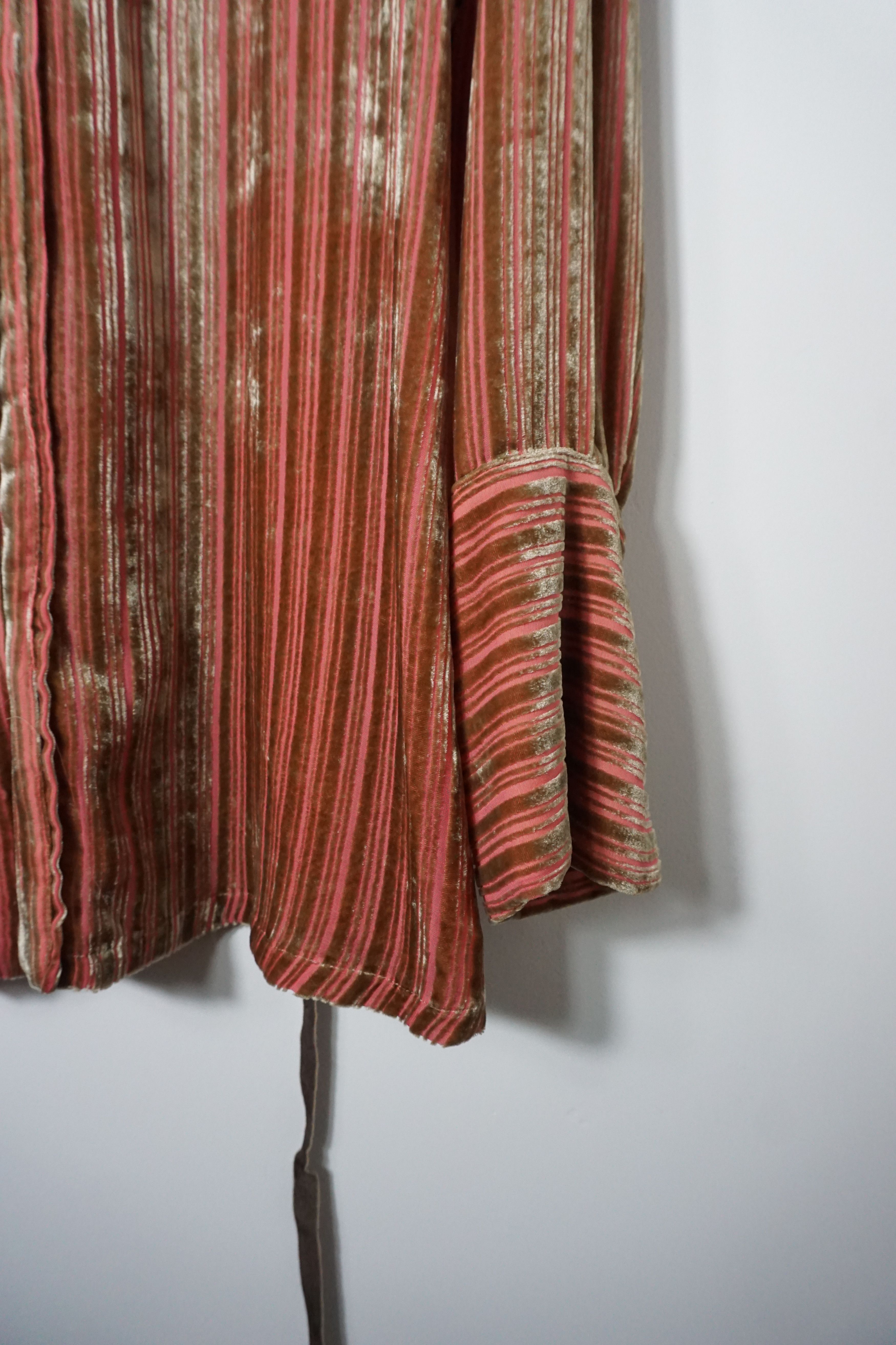 Ann Demeulemeester FW18 Velvet Striped Harlot Shirt Size US M / EU 48-50 / 2 - 4 Thumbnail