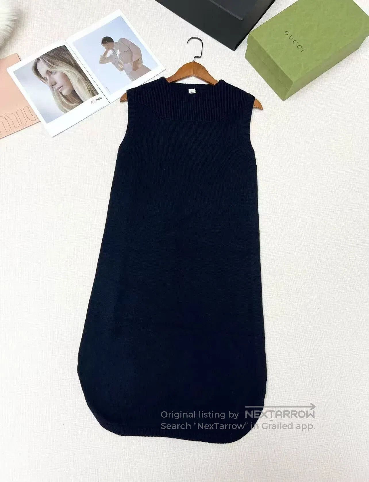 Hermes Hermès Cashmere Knit Vest Dress in Navy. Size S / US 4 / IT 40 - 1 Thumbnail