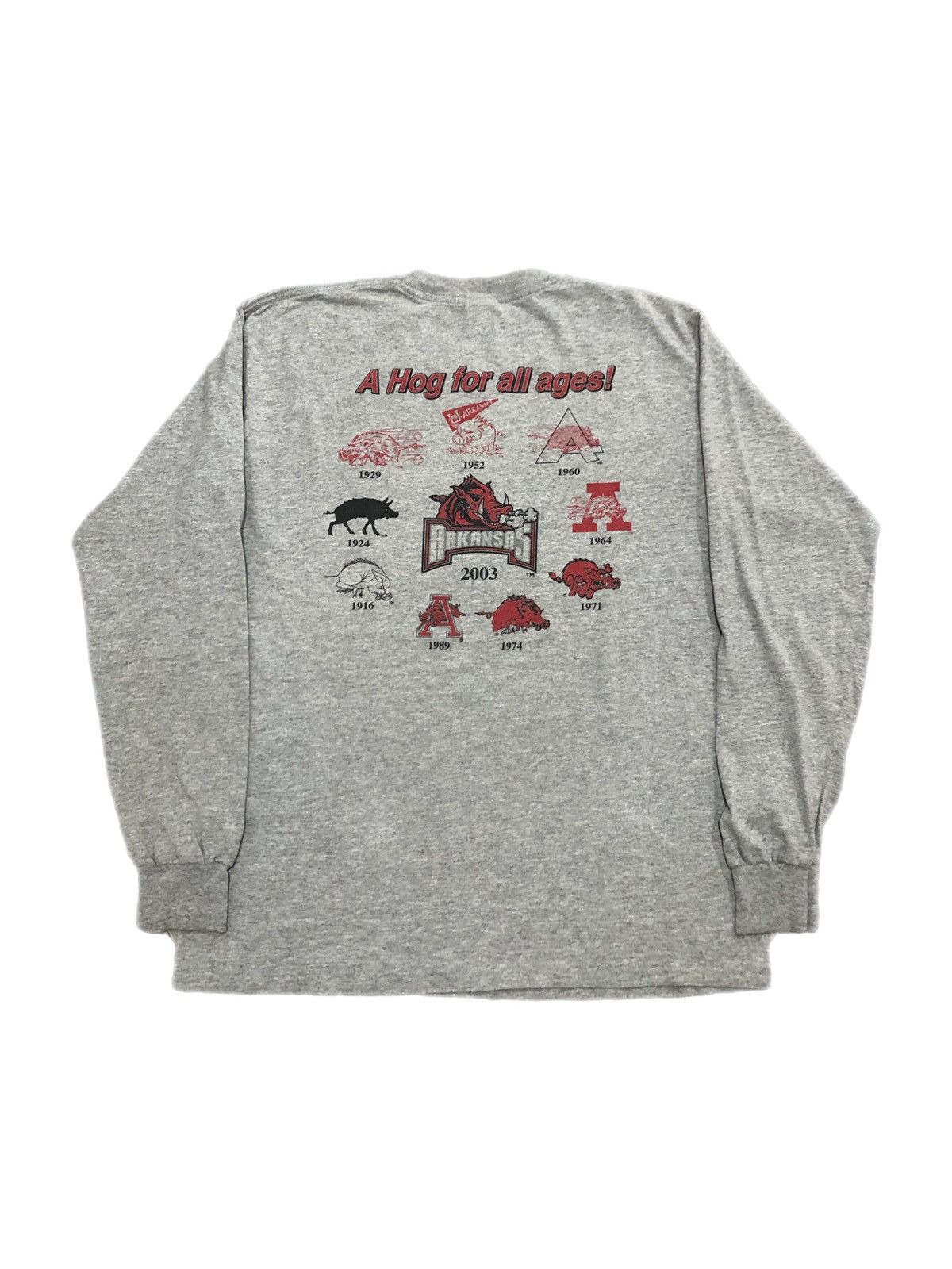 Vintage Vtg Y2K 2003 Evolution of Arkansas Razorbacks Long Sleeve Size US M / EU 48-50 / 2 - 1 Thumbnail