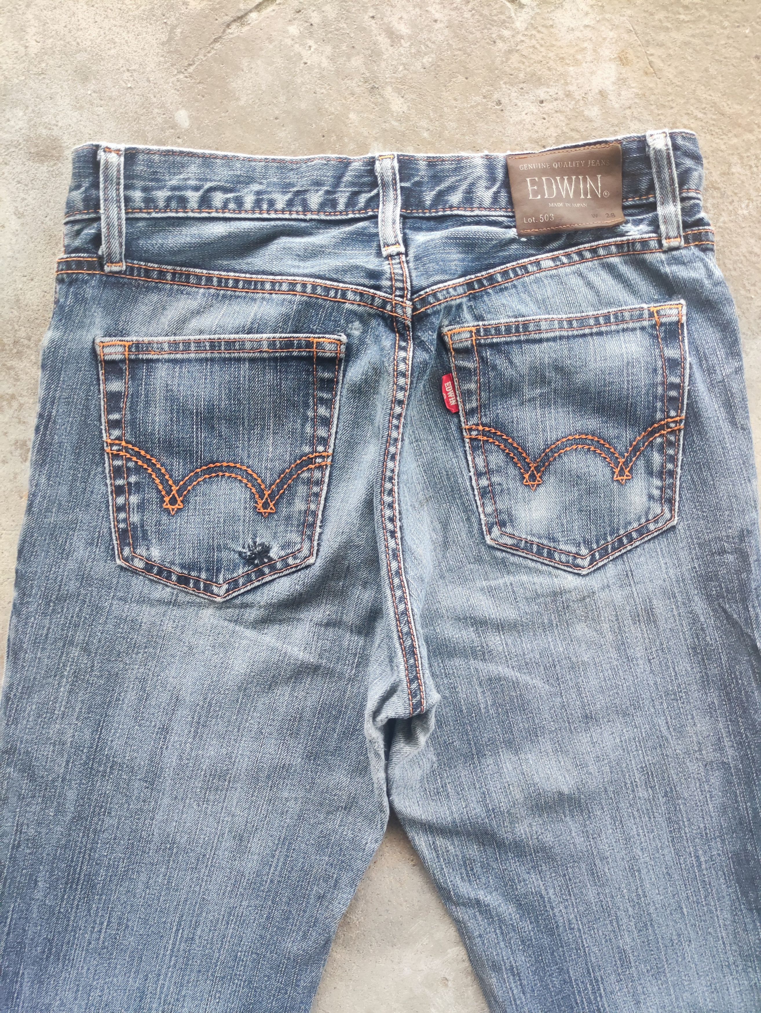 Edwin Vintage Edwin Brand Straight Cut Jeans Faded Ripped Pants Size US 29 - 10 Thumbnail