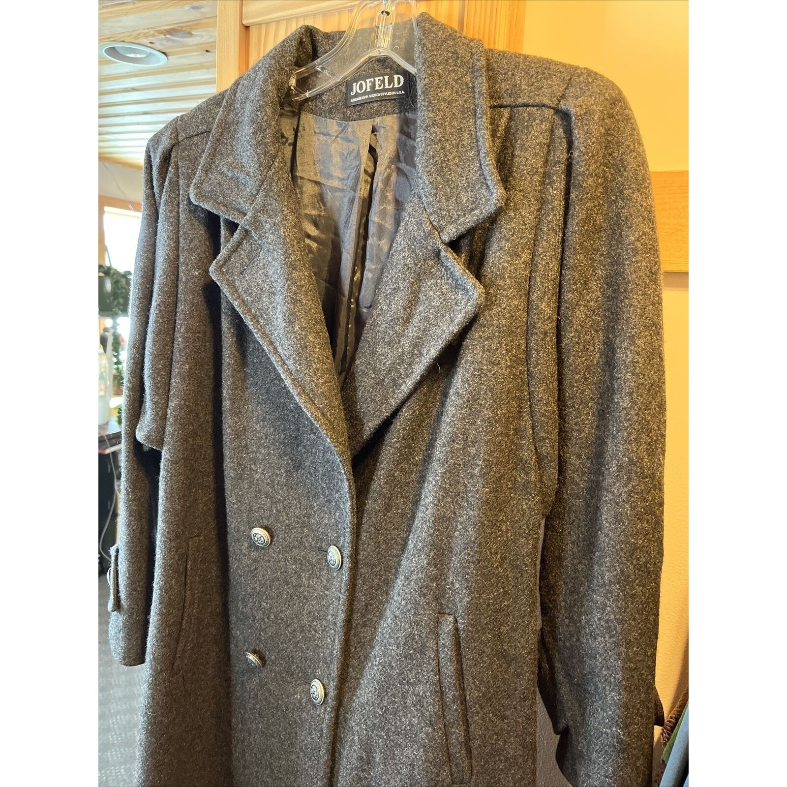 Other Jofeld Vintage Women’s Gray Wool Nylon Button Coat Sz 22x45 Size L / US 10 / IT 46 - 3 Thumbnail
