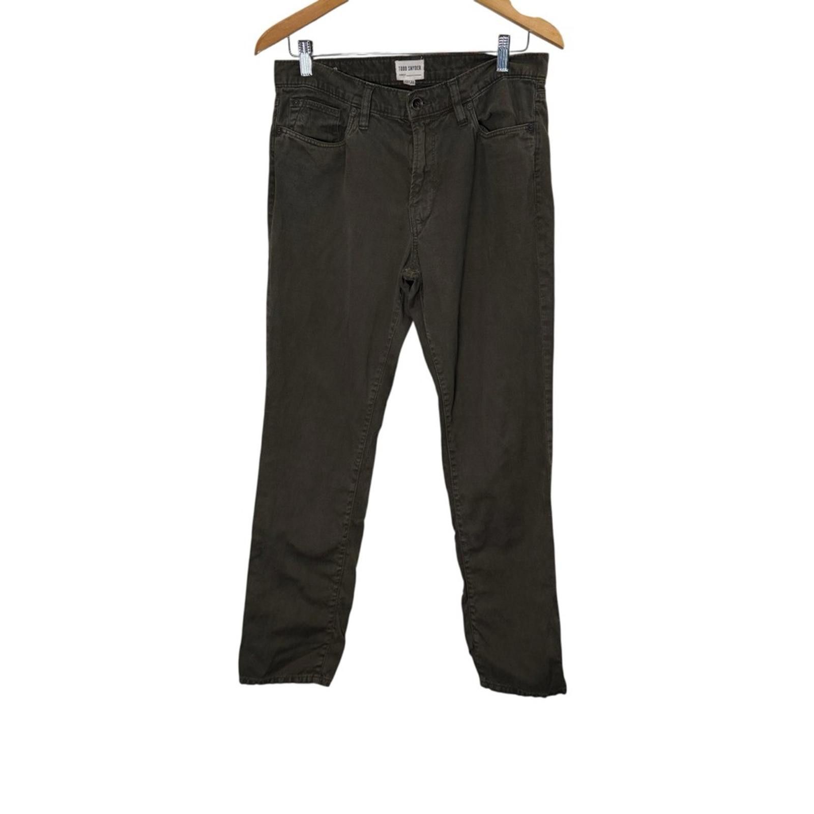 Todd Snyder Men’s Todd Snyder Olive Slim Fit Jeans sz 30/30 Size US 30 / EU 46 - 1 Thumbnail