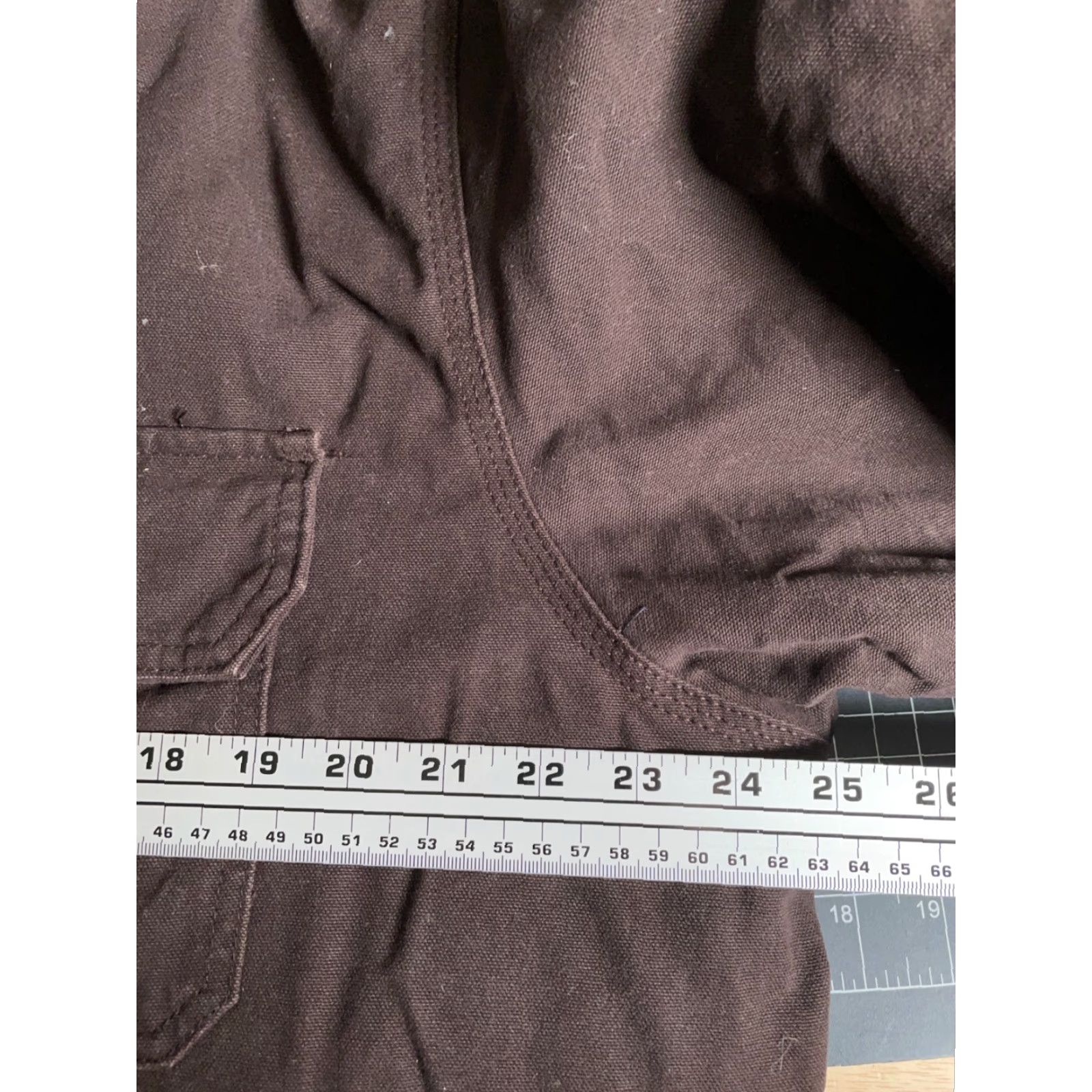 Vintage Ridgecut Women's 2X Flannel Lined Canvas Jacket Dark Brown Removable Hood Size XXL / US 16-18 / IT 52-54 - 5 Thumbnail
