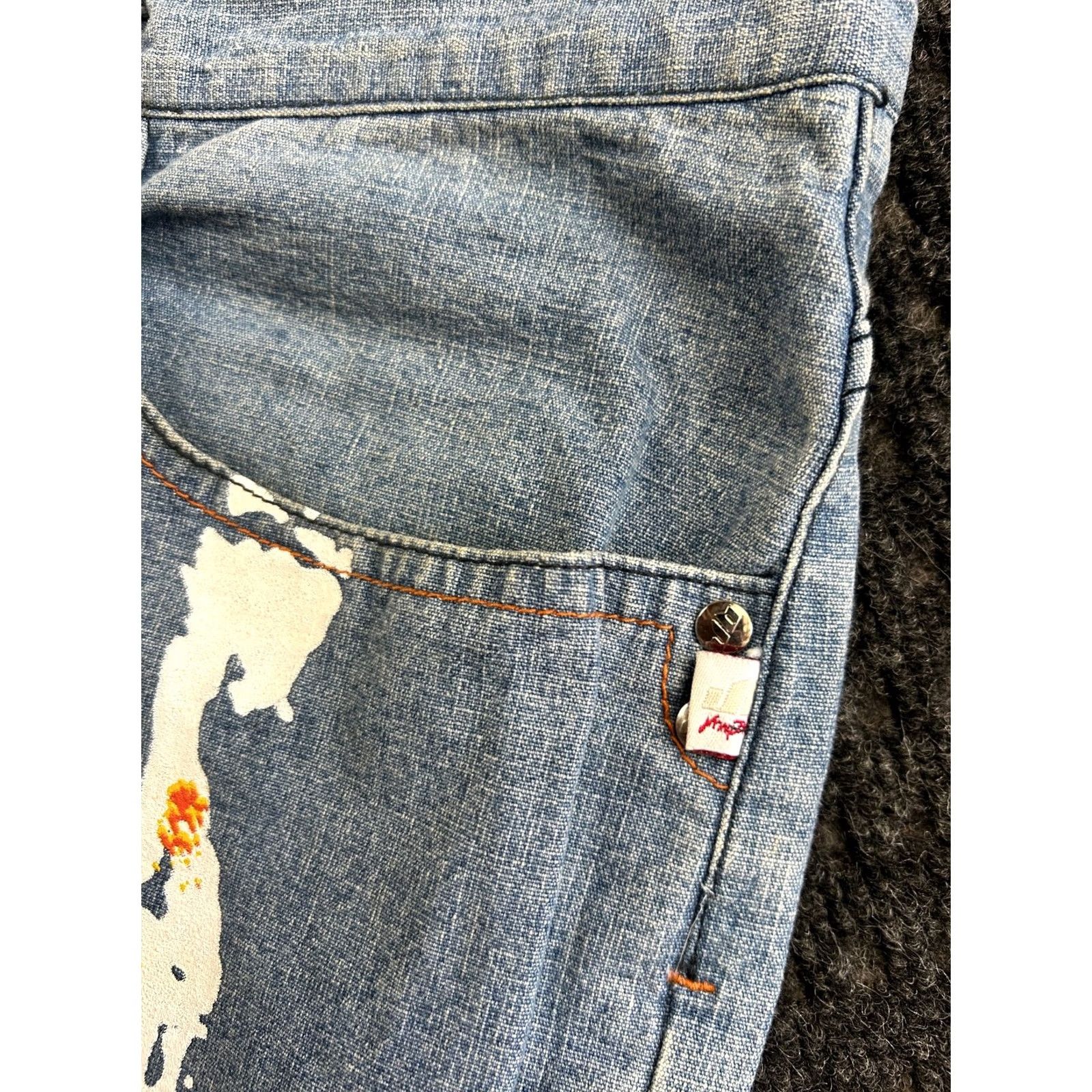 Denime VINTAGE Johnny Blaze Jeans 36 Paint Streaks Baggy Loose Hip Hop Denim Mens Size US 36 / EU 52 - 7 Thumbnail