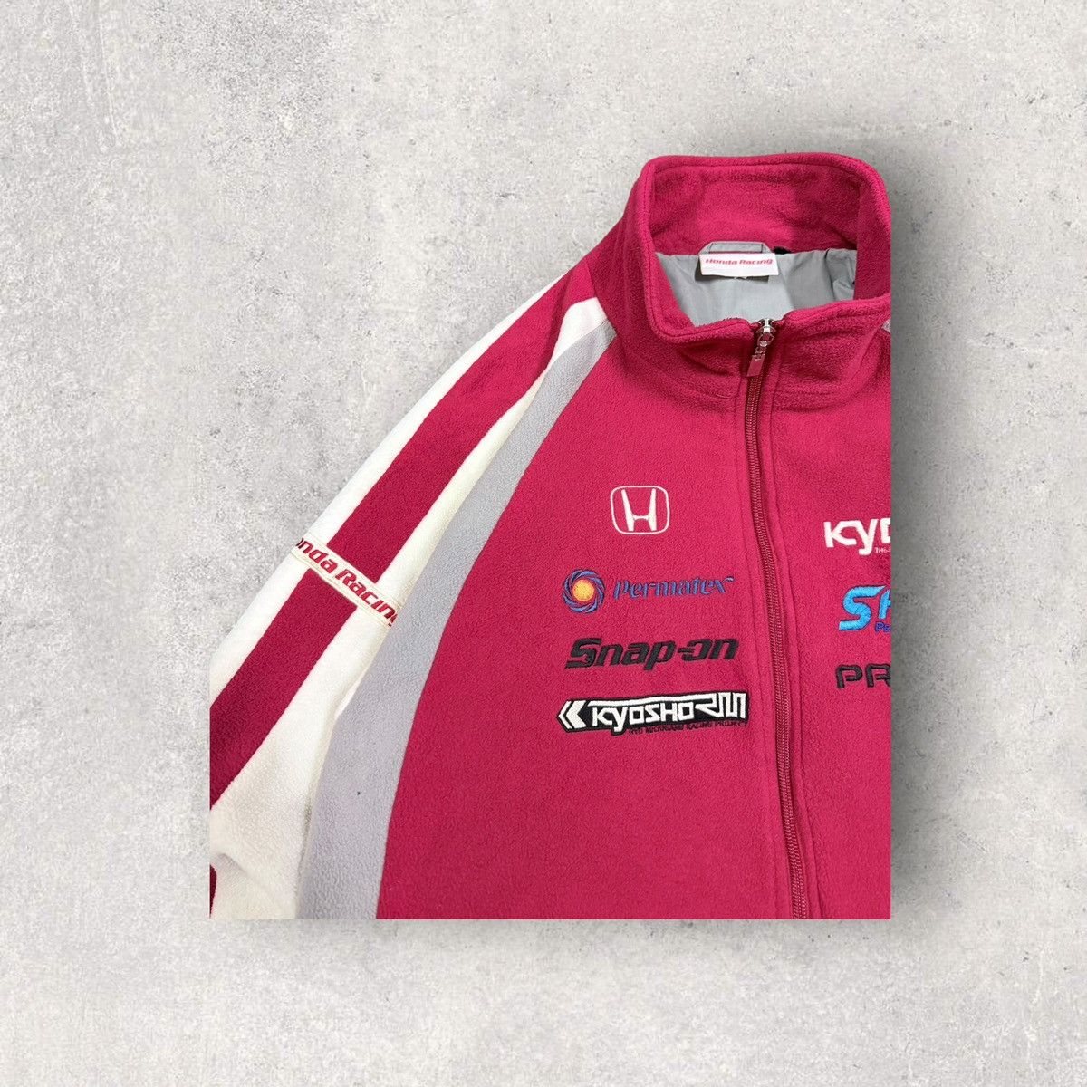 Honda Vtg🔥90’s Honda Racing Fleece Zipper Jacket Size US M / EU 48-50 / 2 - 8 Thumbnail