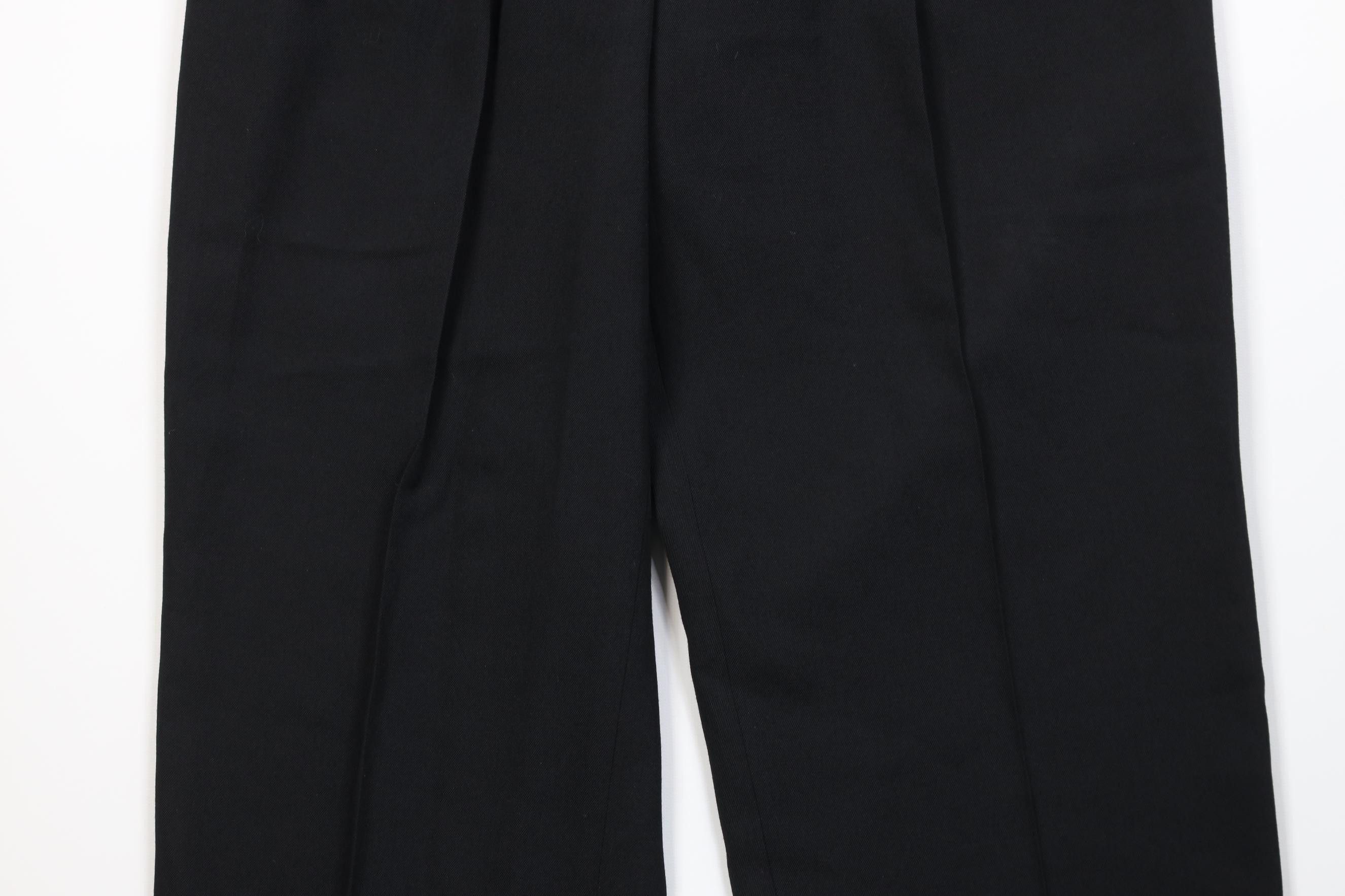 Vintage Vintage 90s Streetwear Knit High Waisted Chino Pants Black Size US 28 / EU 44 - 3 Thumbnail
