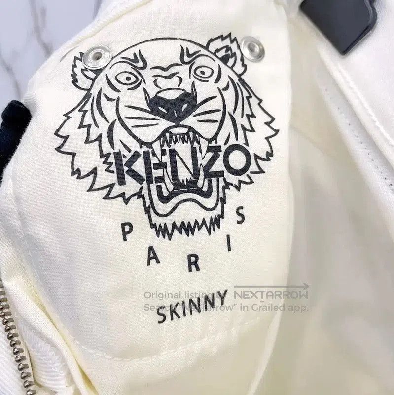 Kenzo Kenzo White Cotton Blend Casual Pants . Size 23" - 9 Thumbnail