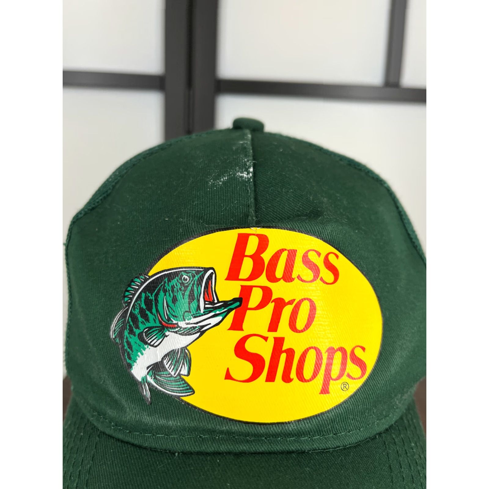 Bass Pro Shops Bass Pro Shops Hat Cap Snap Back Adult Green Trucker Hat Twill Cotton Fish Camp Hike Adjustable One Size Men Green 90s? Size ONE SIZE - 2 Thumbnail